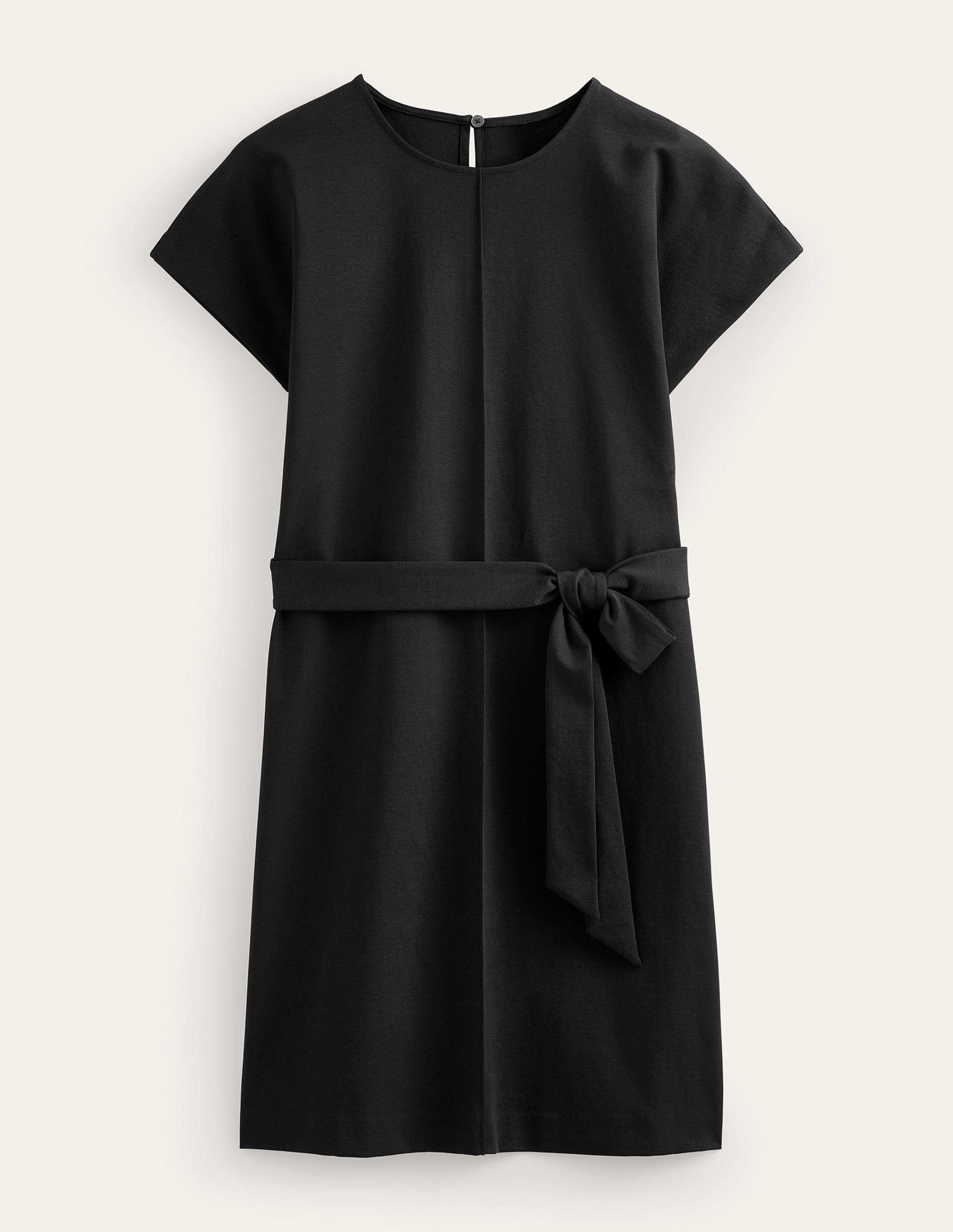 Tara Ponte T-Shirt Dress-Black-5
