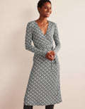 Nina Jersey Midi Dress-Black, Blossomy