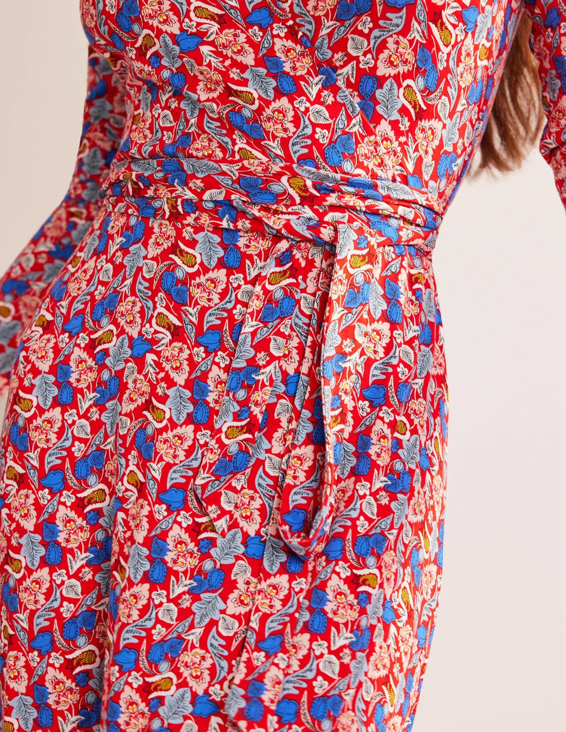 Nina Jersey Midi Dress-Hot Pepper, Tulip Bloom-2