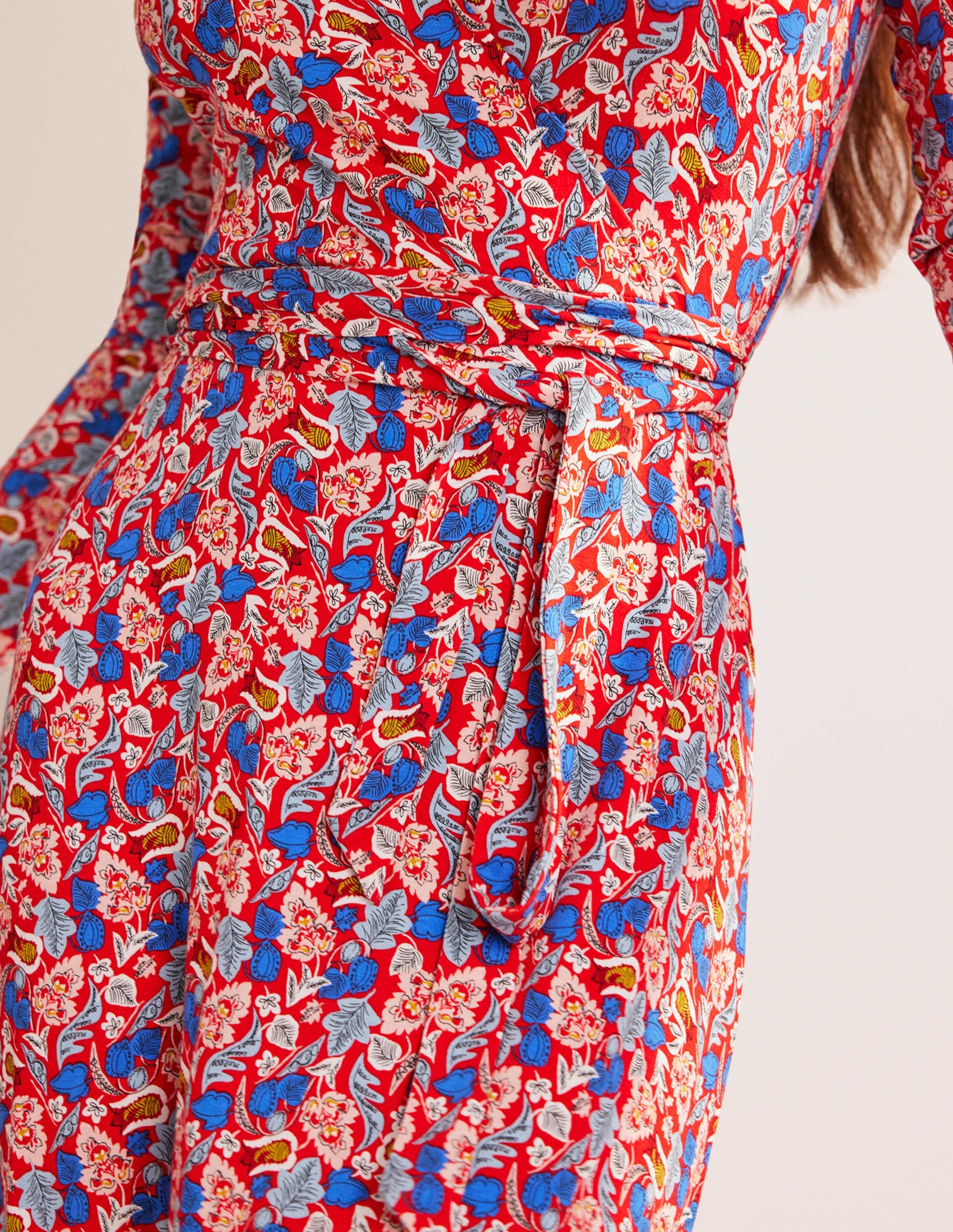Nina Jersey Midi Dress-Hot Pepper, Tulip Bloom - Image 2