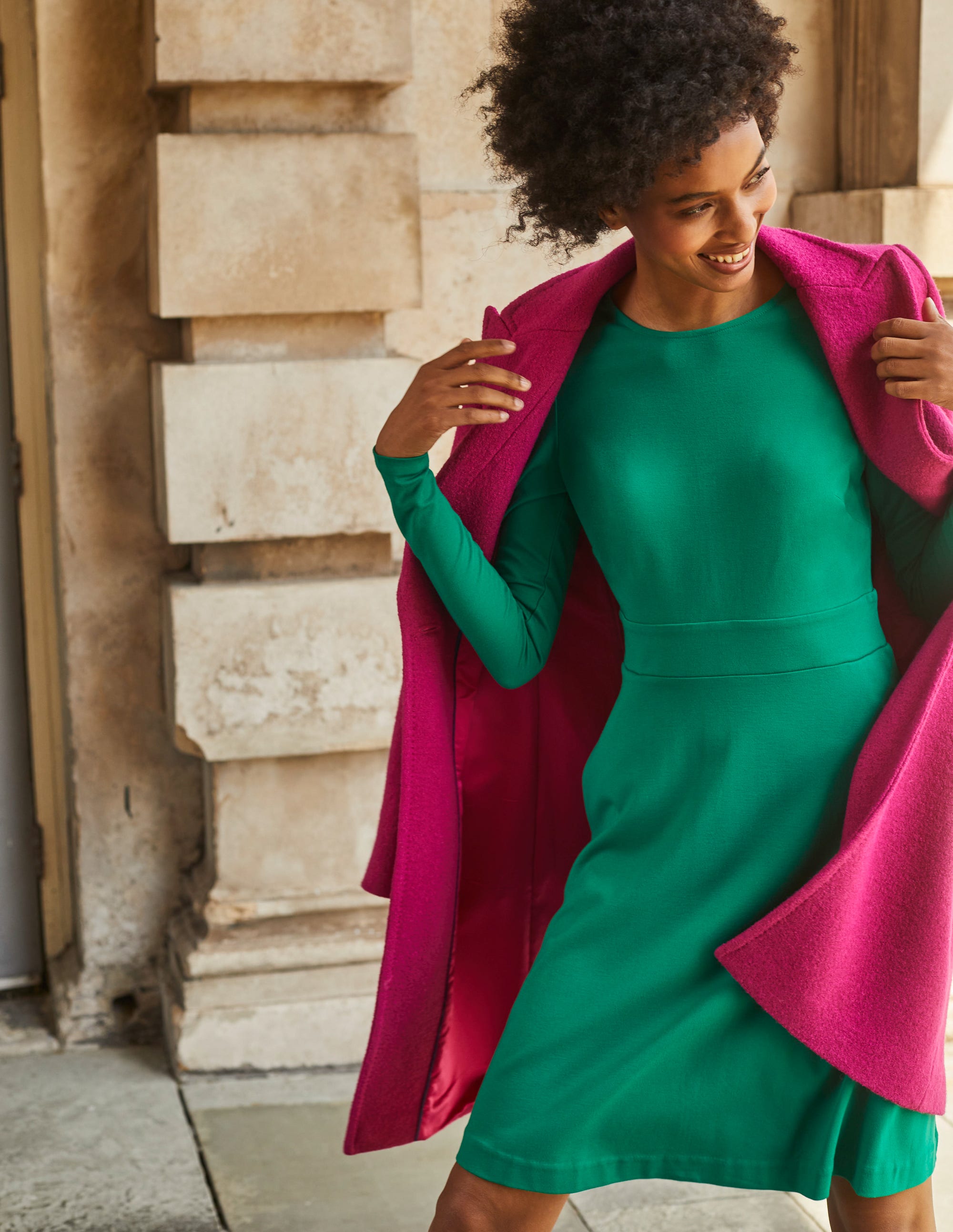 Sabrina Ponte Dress-Veridian Green - Image 5