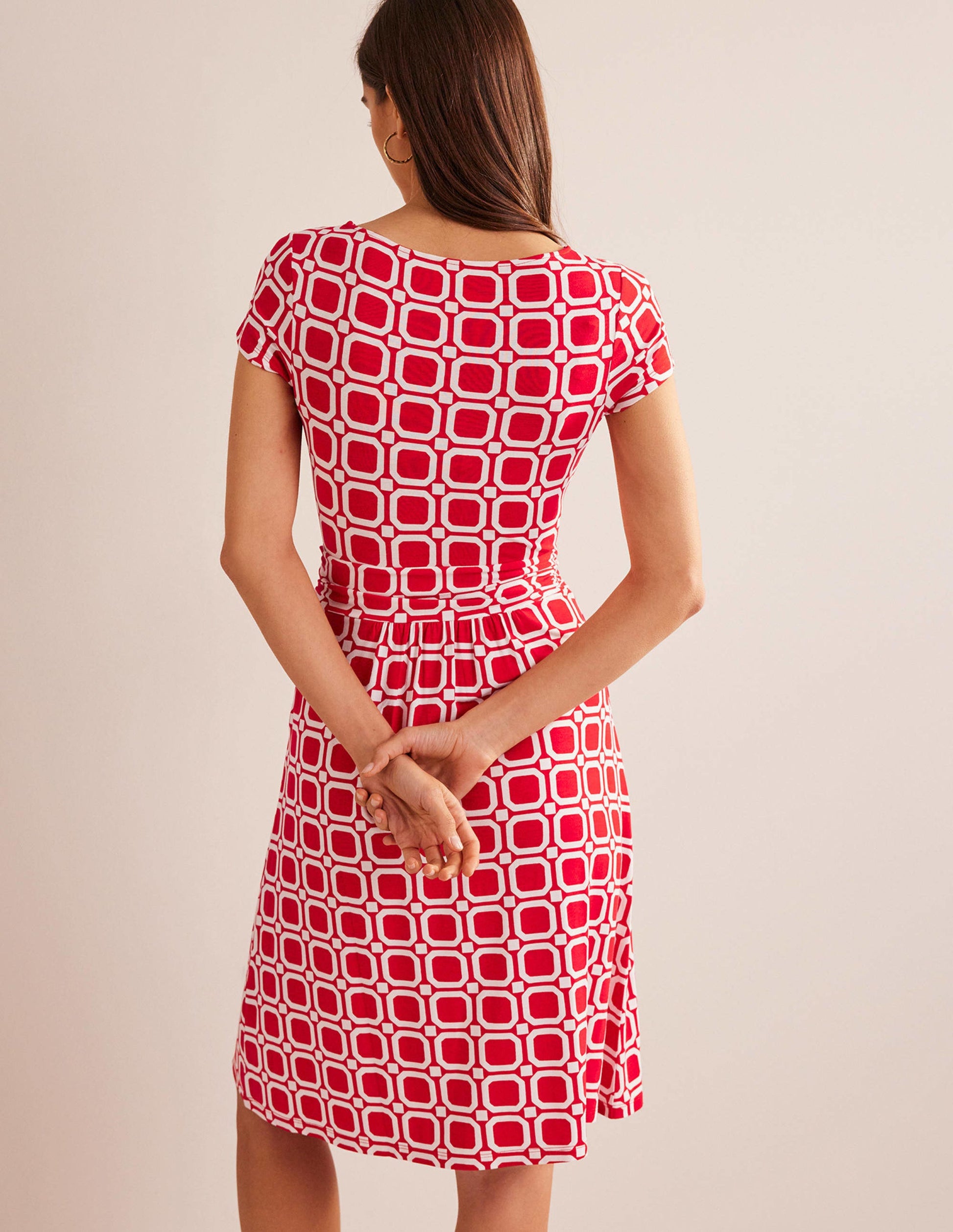 Amelie Jersey Dress-Hot Pepper, Block Cube-3