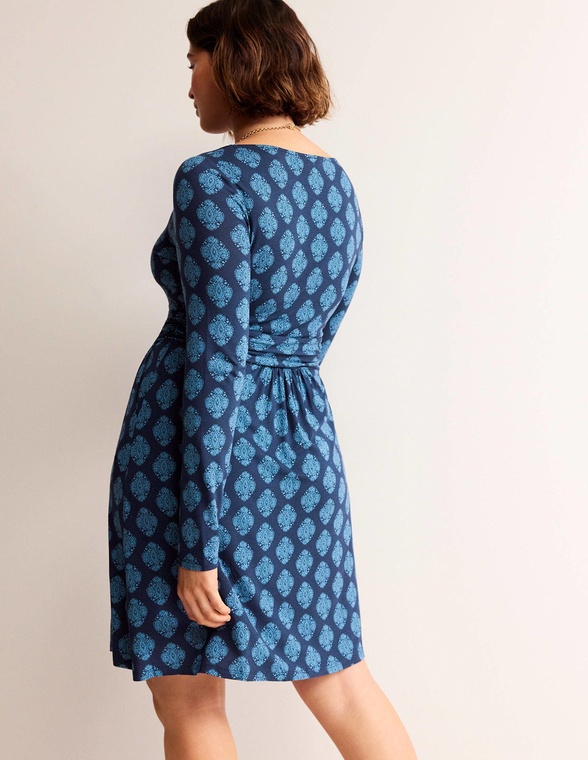 Abigail Jersey Dress-French Navy, Mosaic - Image 6