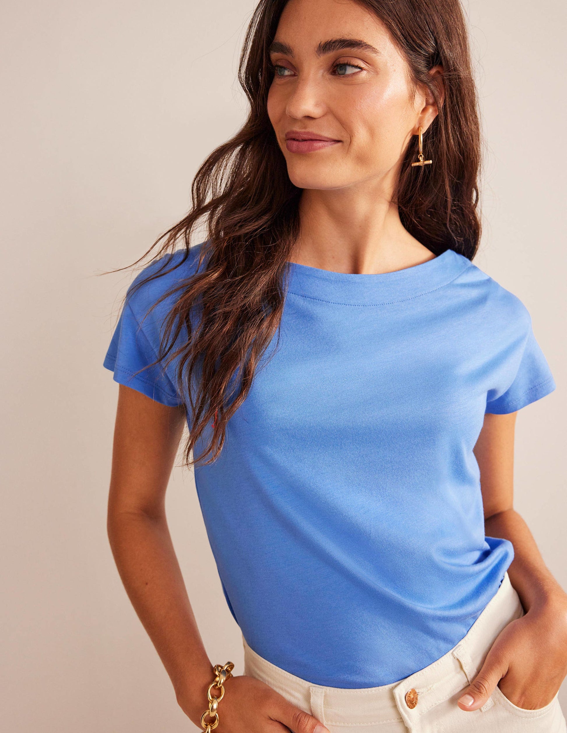 Supersoft Boat Neck T-Shirt-Marina-4