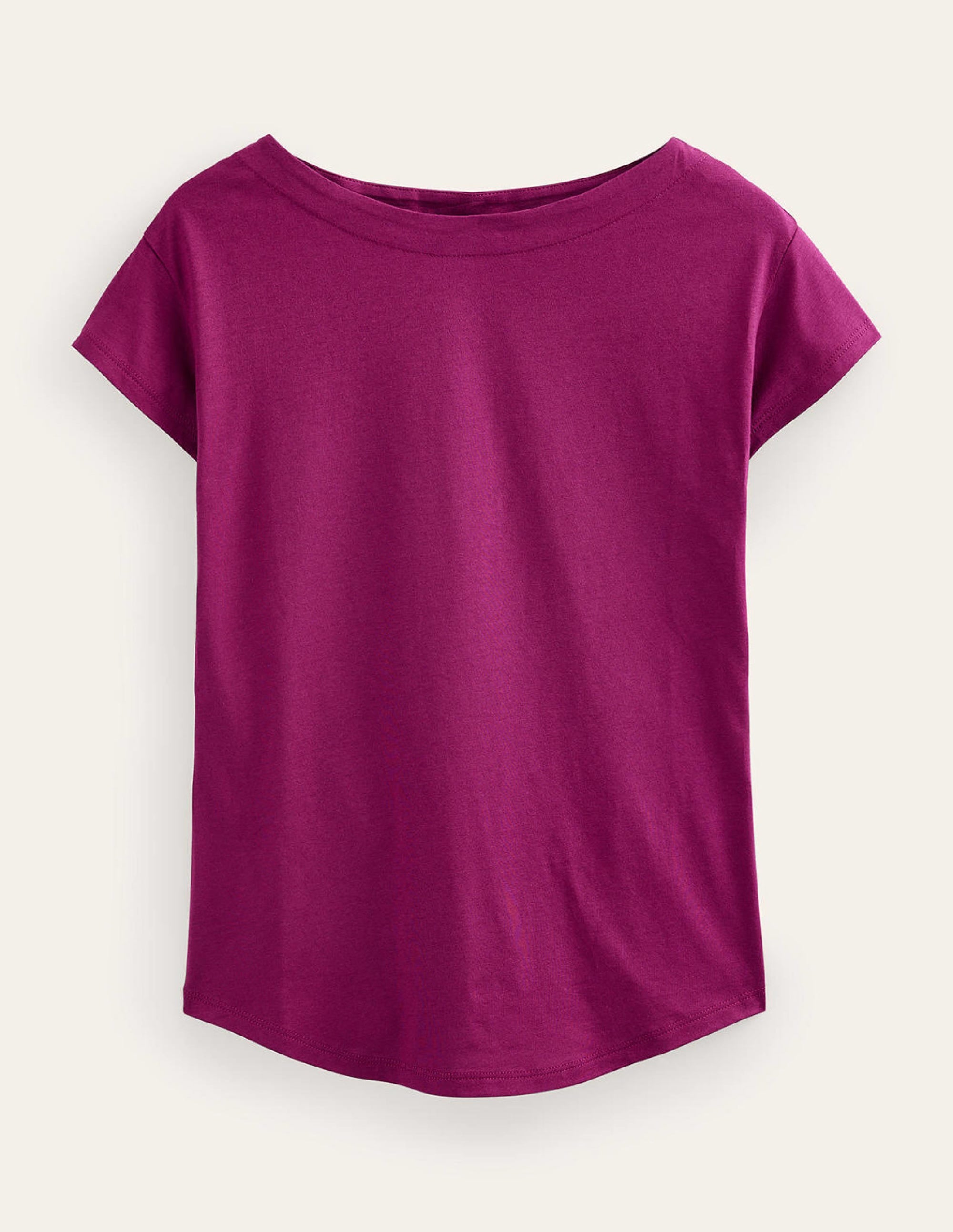 Supersoft Boat Neck T-Shirt-Damson Berry - Image 5