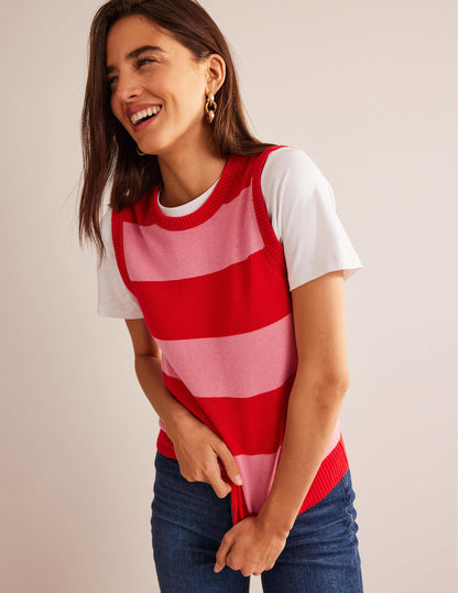 Fiona Tank-Hot Pepper and Crayon Pink-1