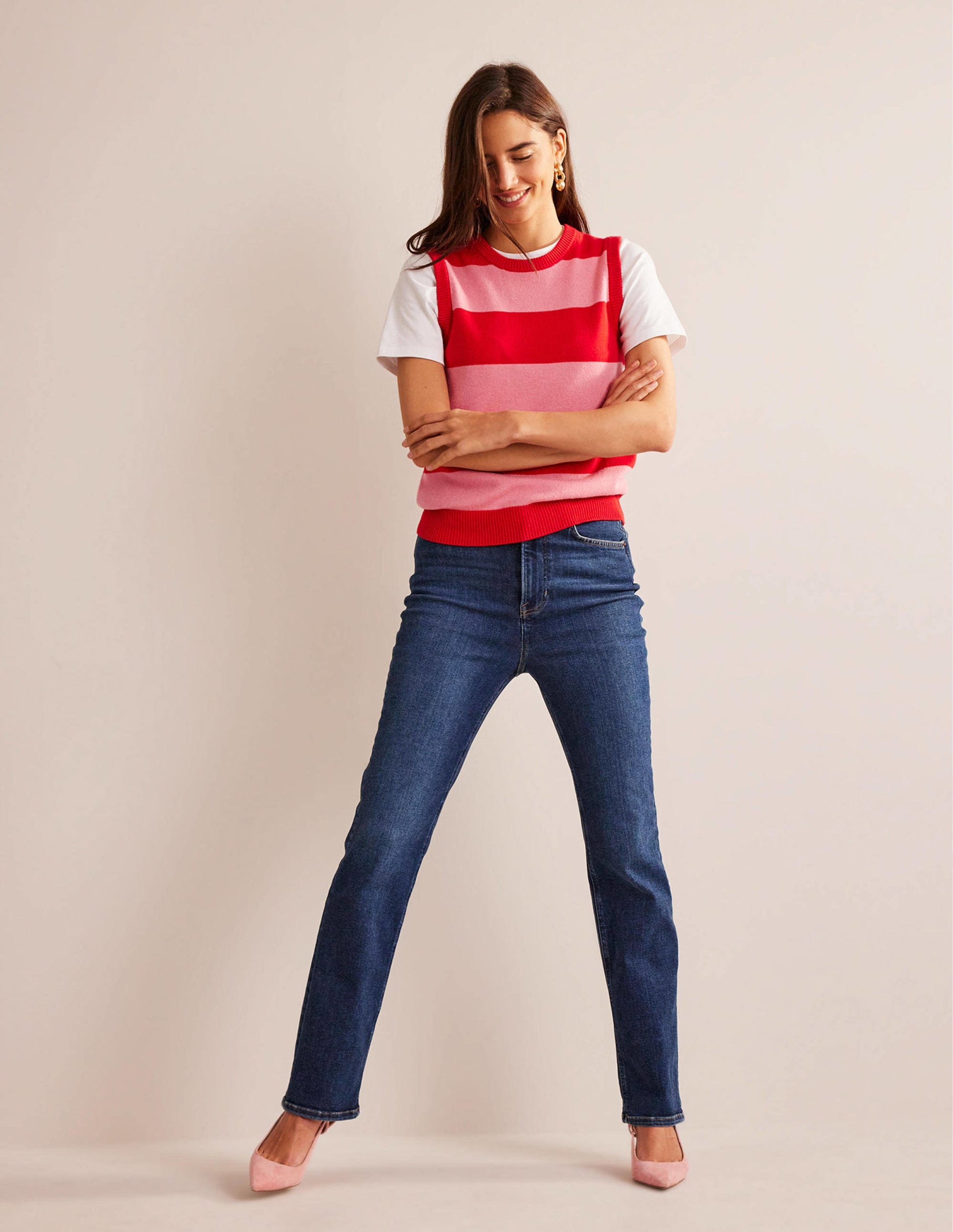 Fiona Tank-Hot Pepper and Crayon Pink-4