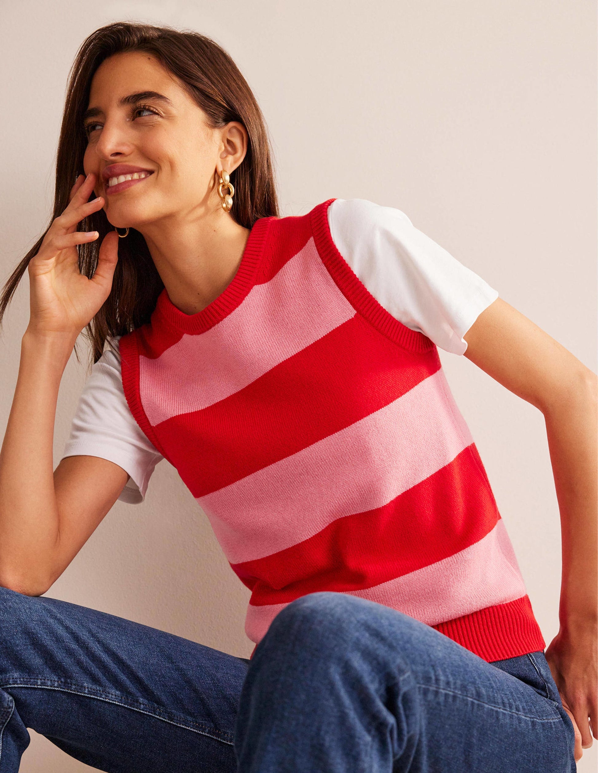 Fiona Tank-Hot Pepper and Crayon Pink-5