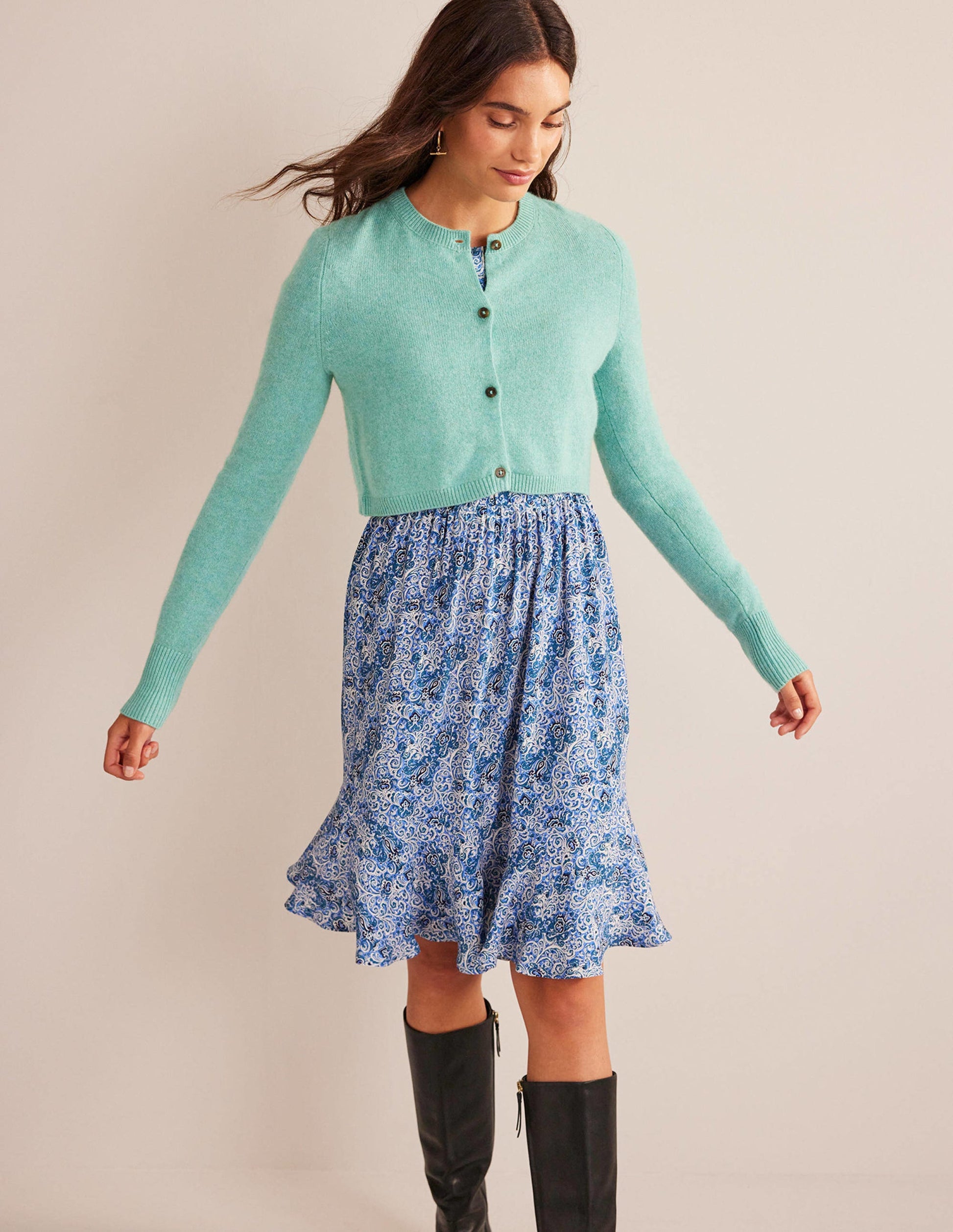 Cropped Cashmere Cardigan-Indian Ocean-1