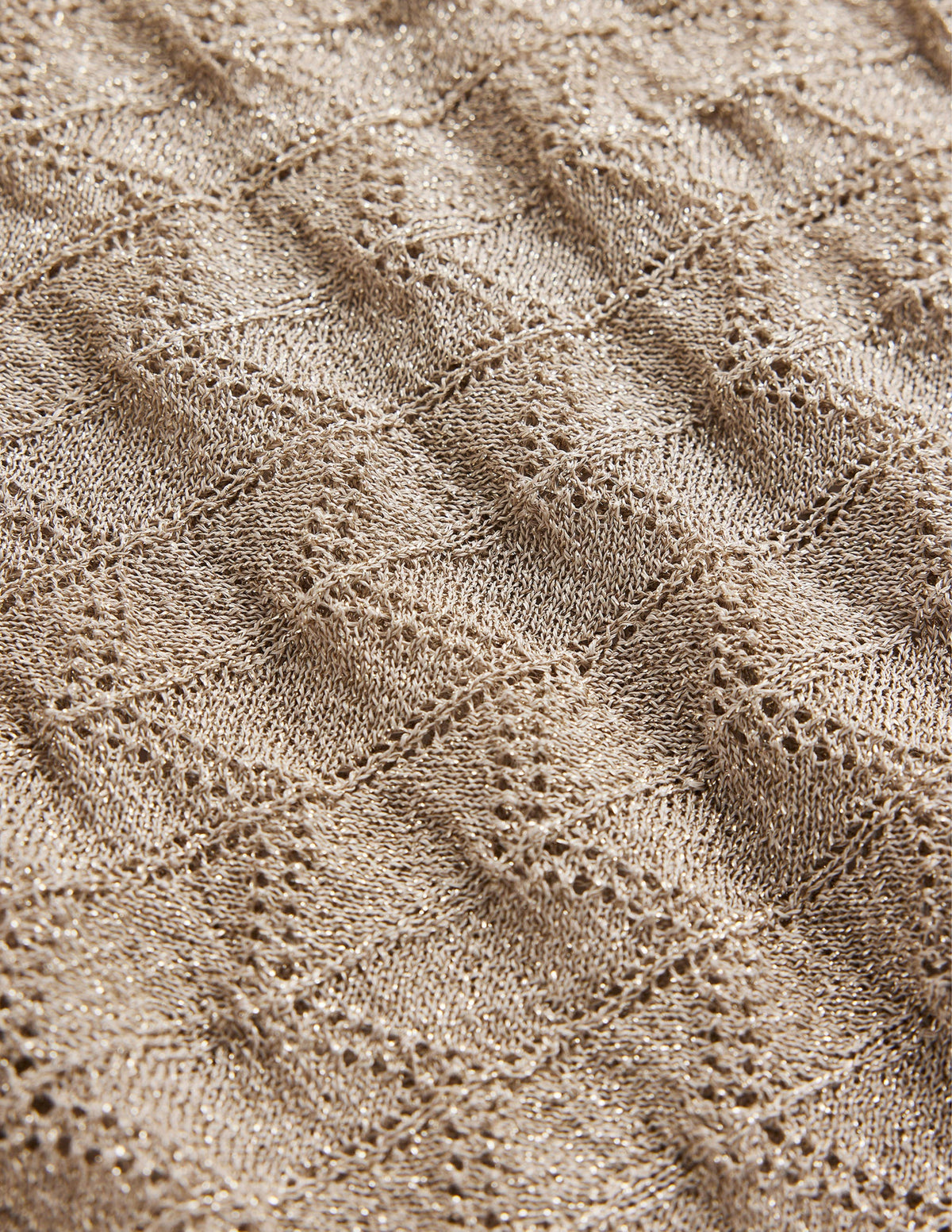 V-Neck Knitted Beach Top-Metallic Stone-6