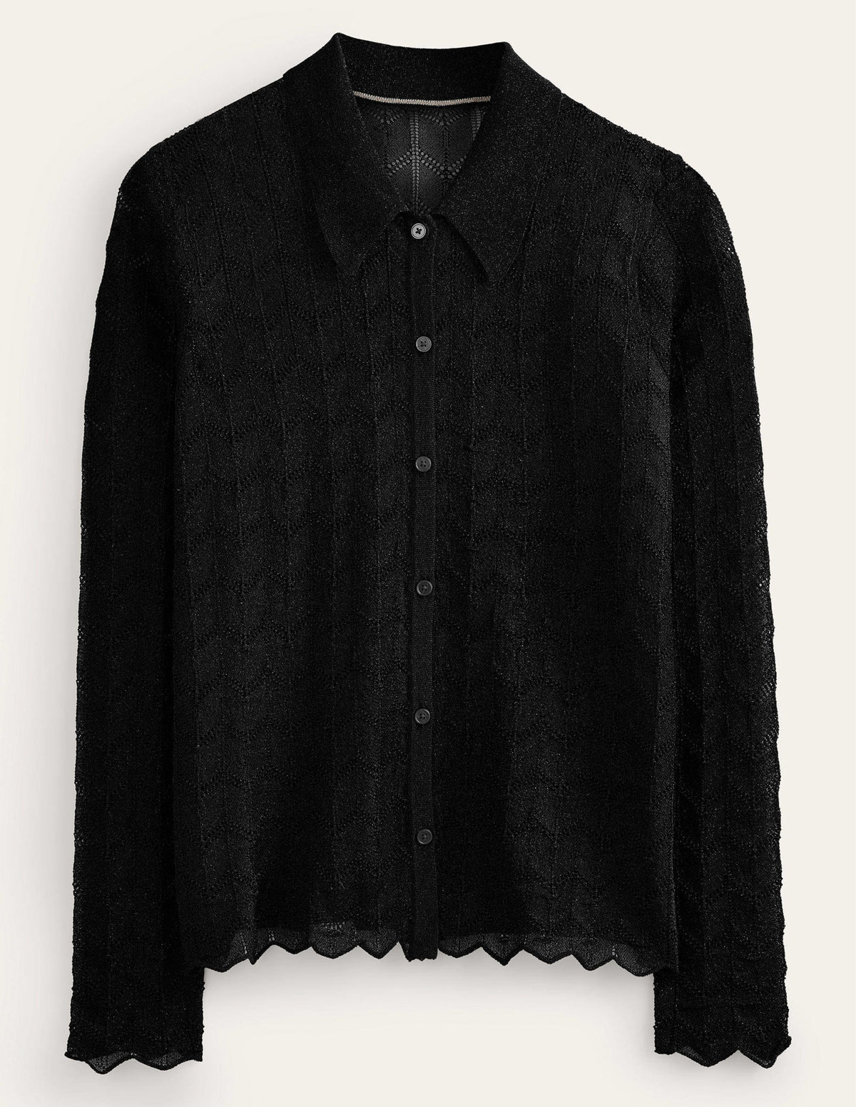 Knitted Beach Shirt-Metallic Black-5