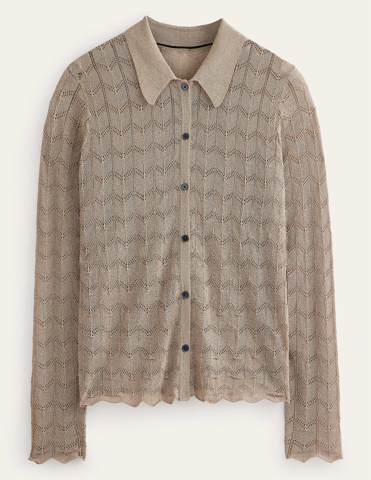 Knitted Beach Shirt-Metallic Stone-5