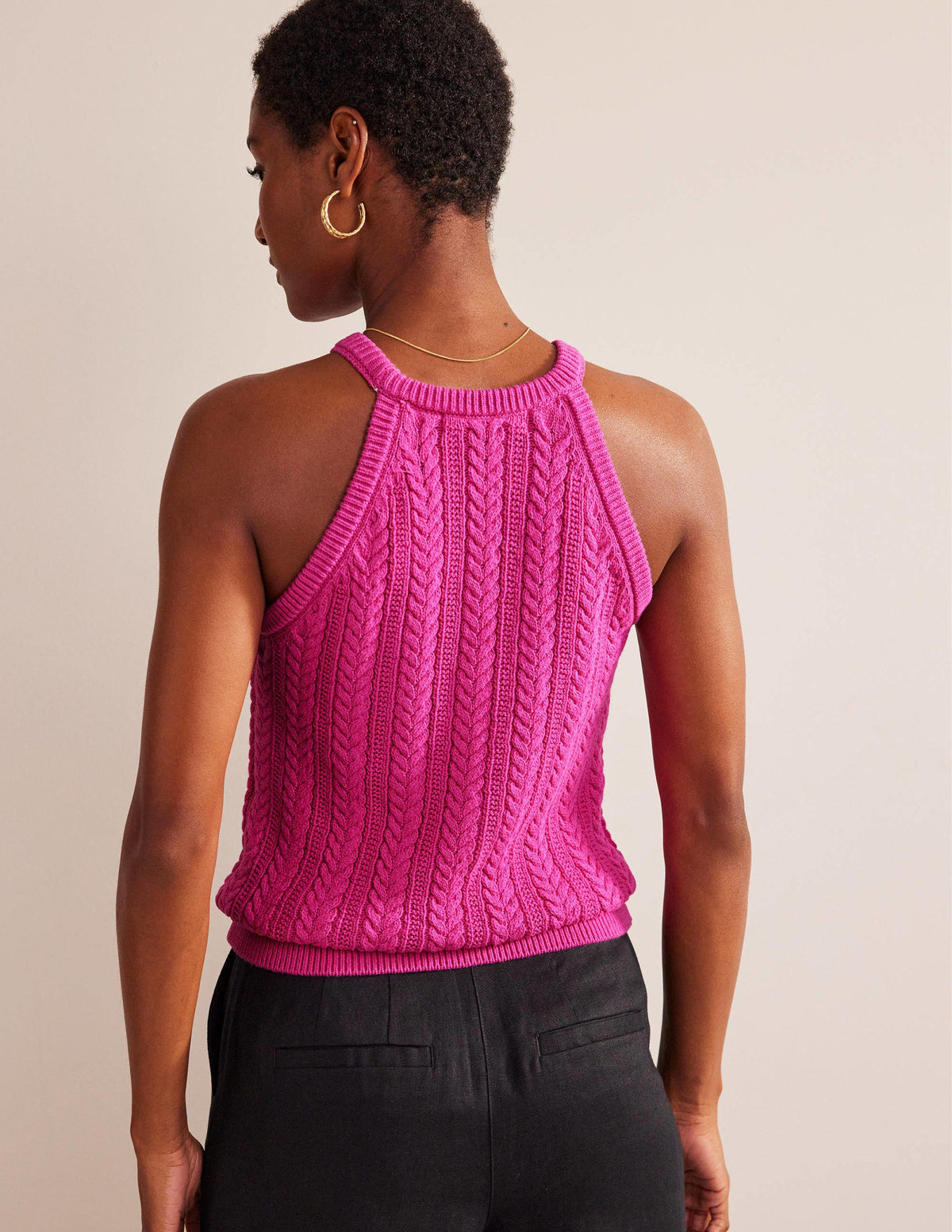 Stitch Knitted Tank-Phlox Pink-3