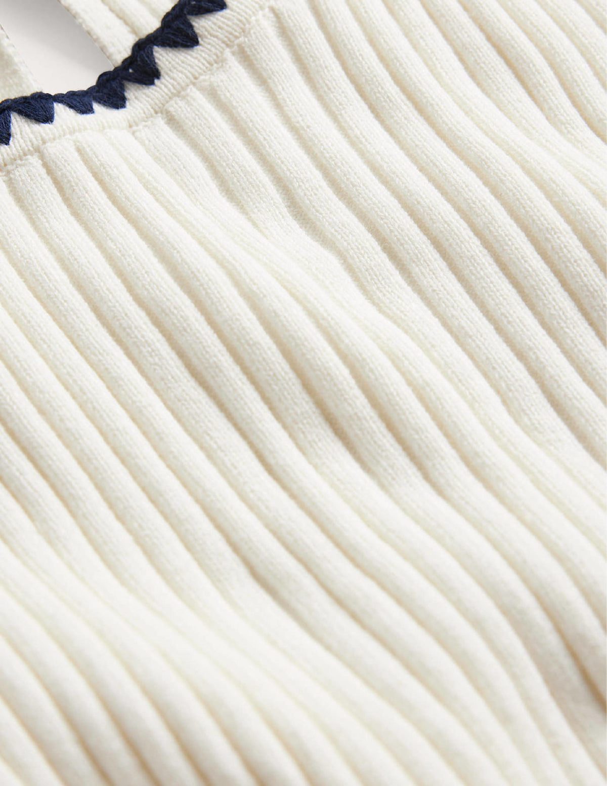 Crochet-Trim Knitted T-Shirt-Ivory - Image 6