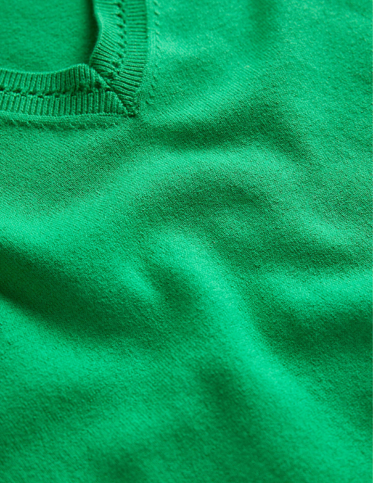 Catriona Cotton V-Neck Jumper-Fresh Mint Green-6