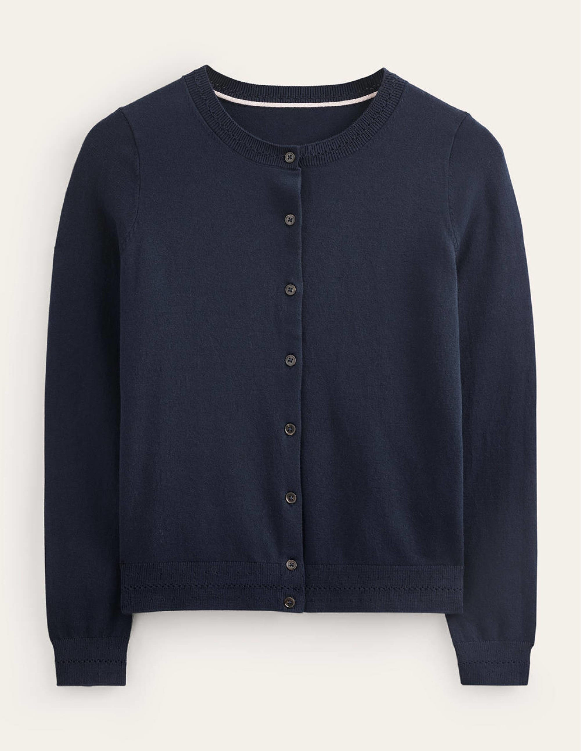 Catriona Cotton Cardigan-Navy - Image 5