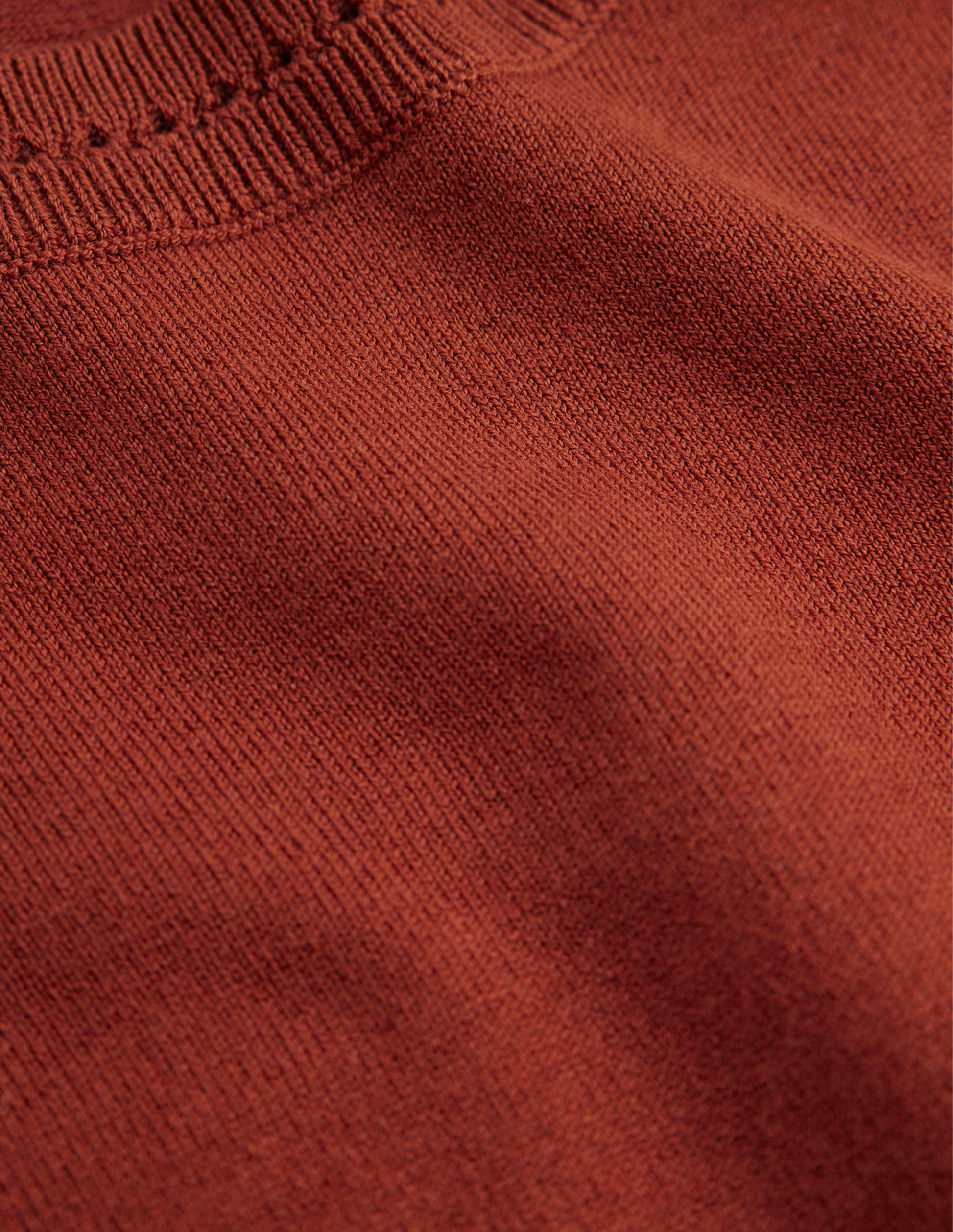 Catriona Cotton Crew Jumper-Chestnut Brown-7