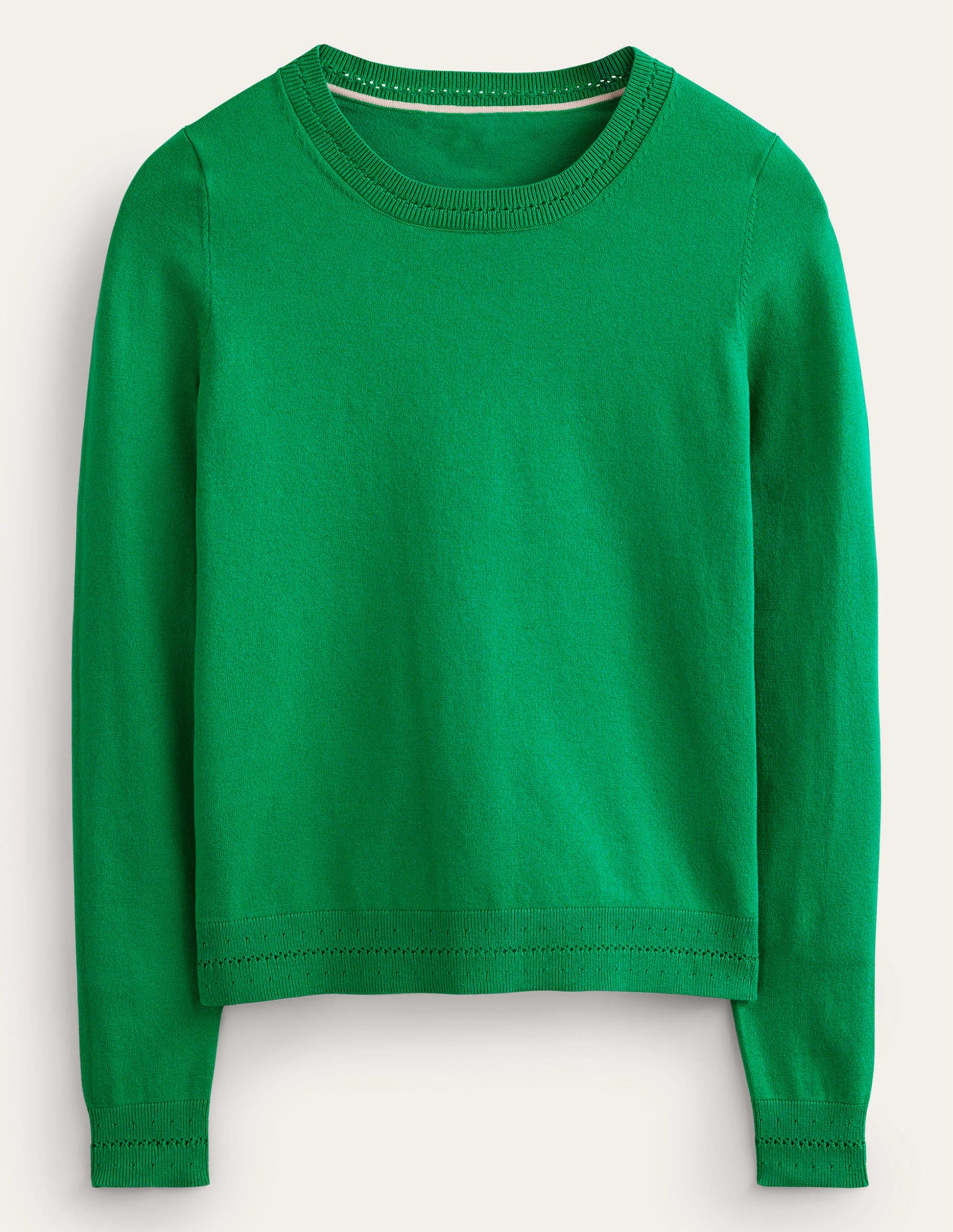 Catriona Cotton Crew Jumper-Fresh Mint Green-5