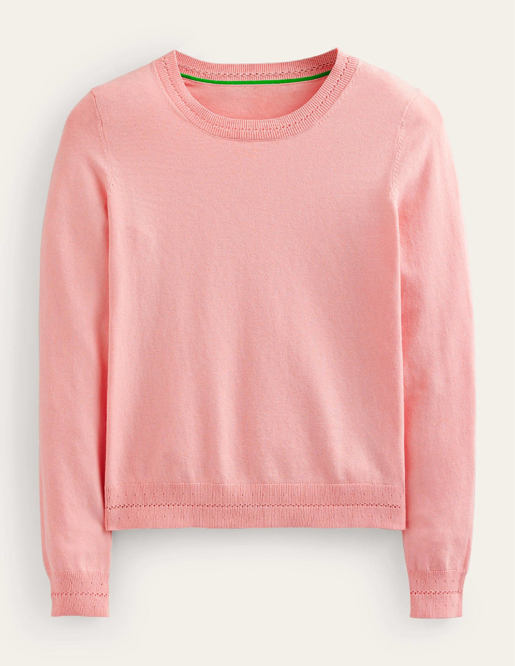 Catriona Cotton Crew Jumper-Peachskin - Image 6