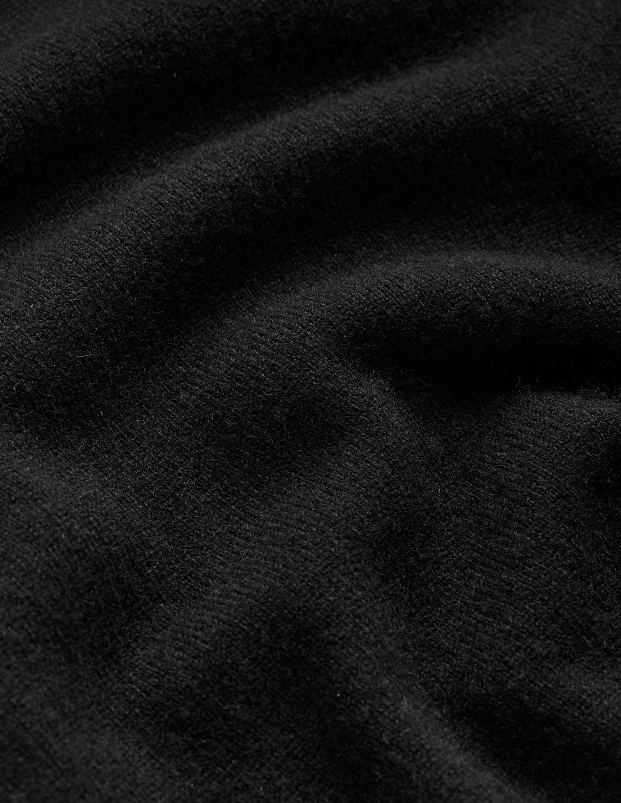 Eva Cashmere Crew Neck Jumper-Black - Image 6