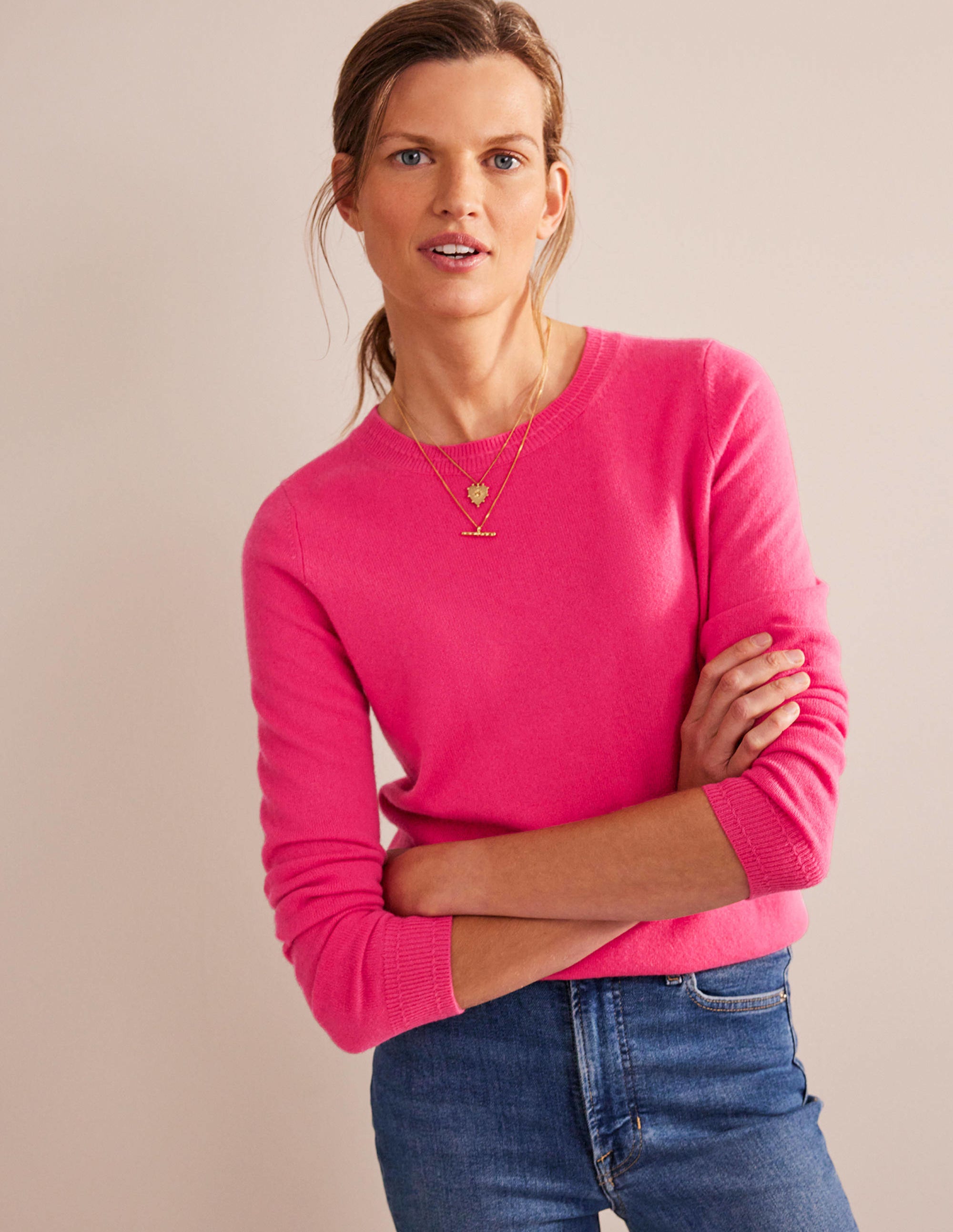 Eva Cashmere Crew Neck Jumper-Jazzy - Image 1