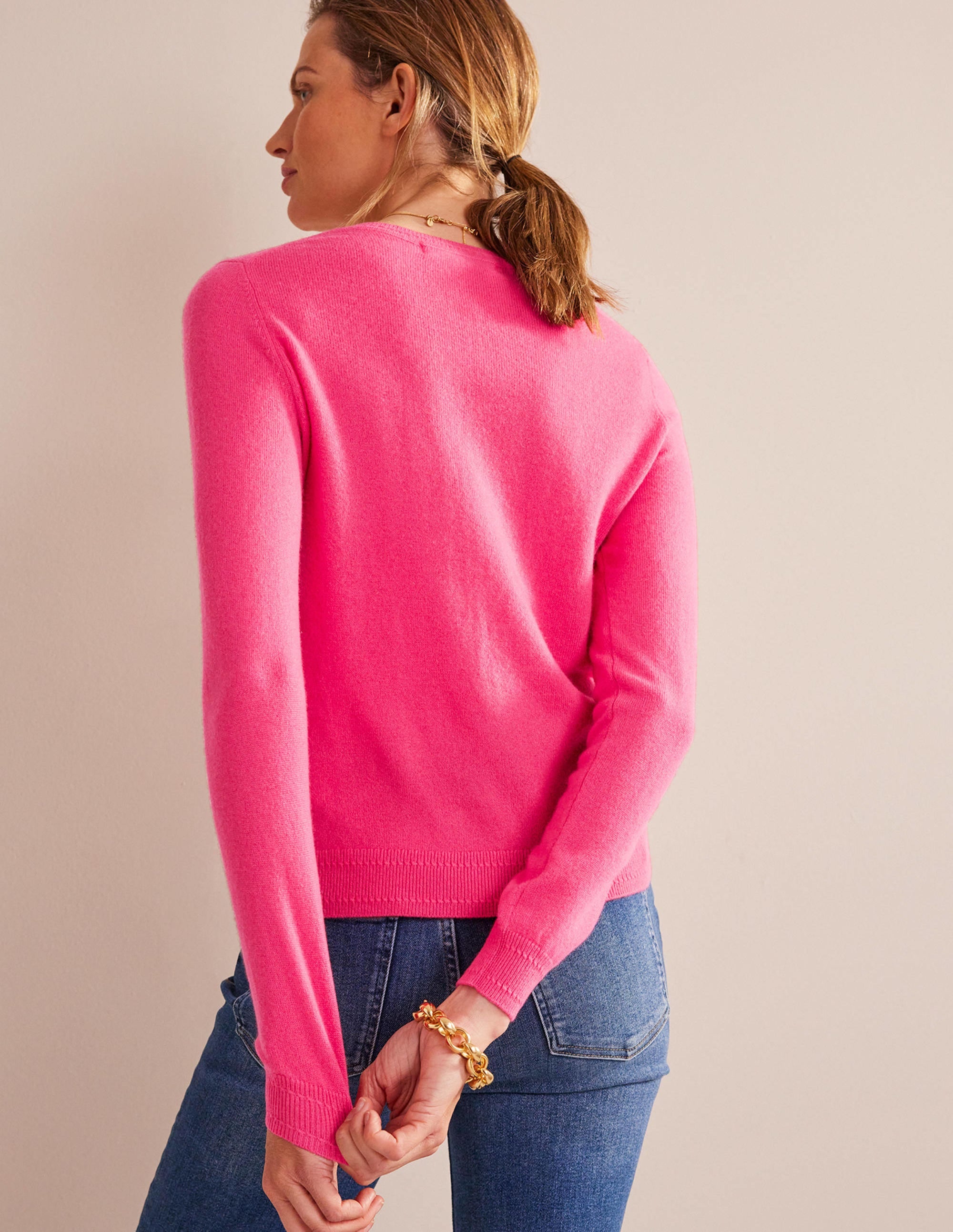 Eva Cashmere Crew Neck Jumper-Jazzy - Image 3