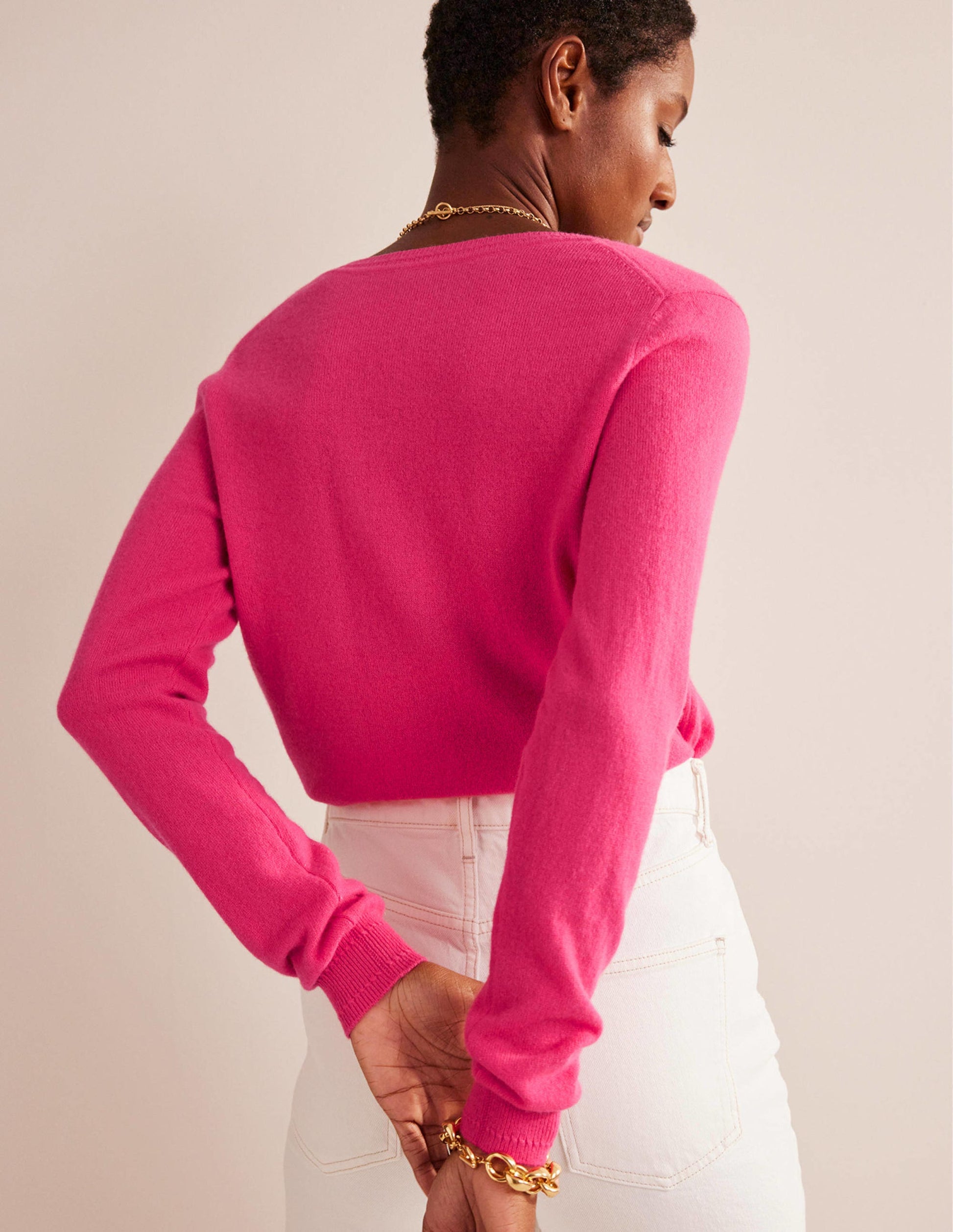 Eva Cashmere V-neck Jumper-Jazzy-3