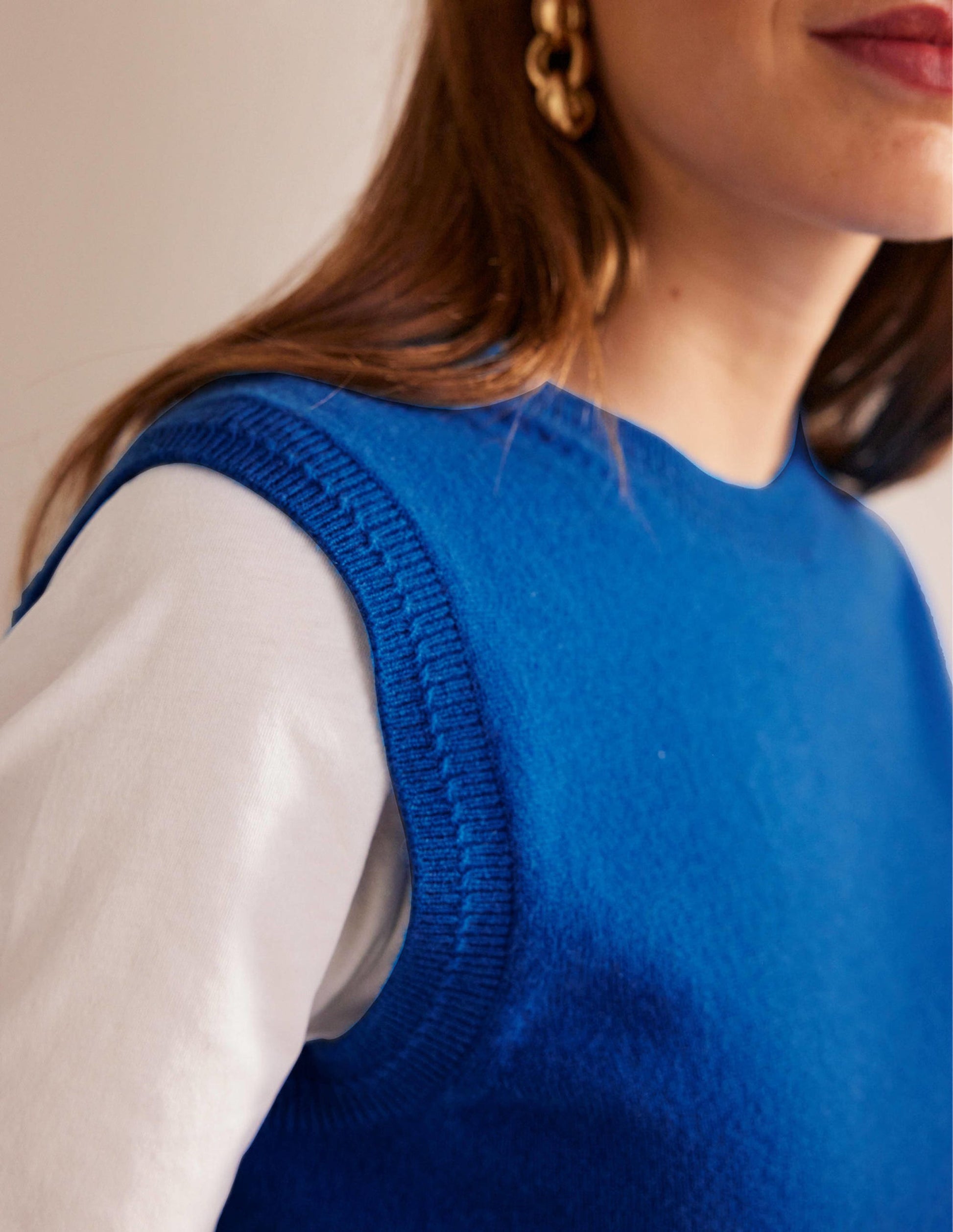 Eva Cashmere Tank-Cyan-2