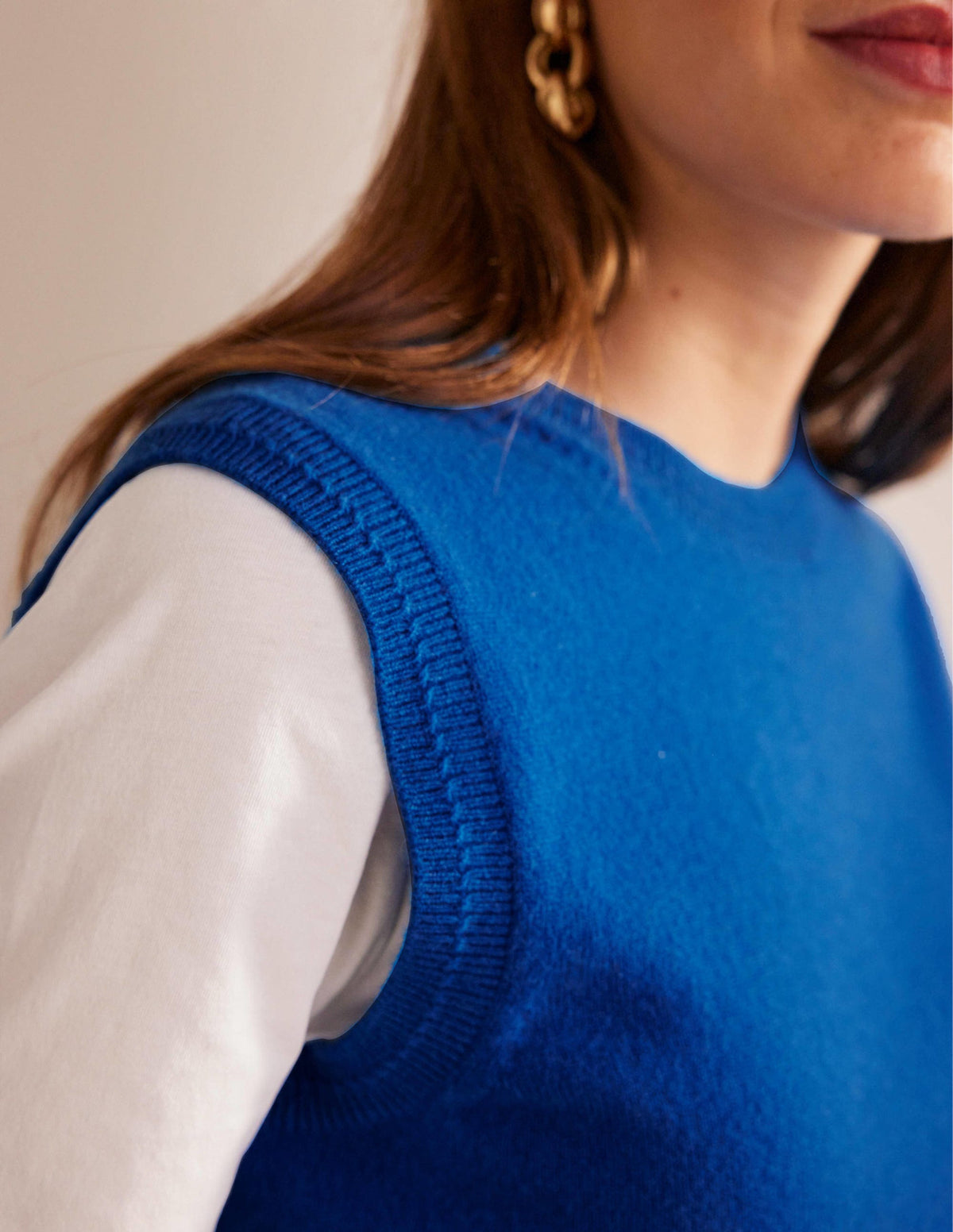 Eva Cashmere Tank-Cyan - Image 2