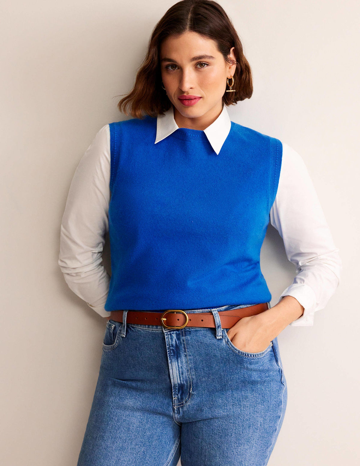 Eva Cashmere Tank-Cyan - Image 4