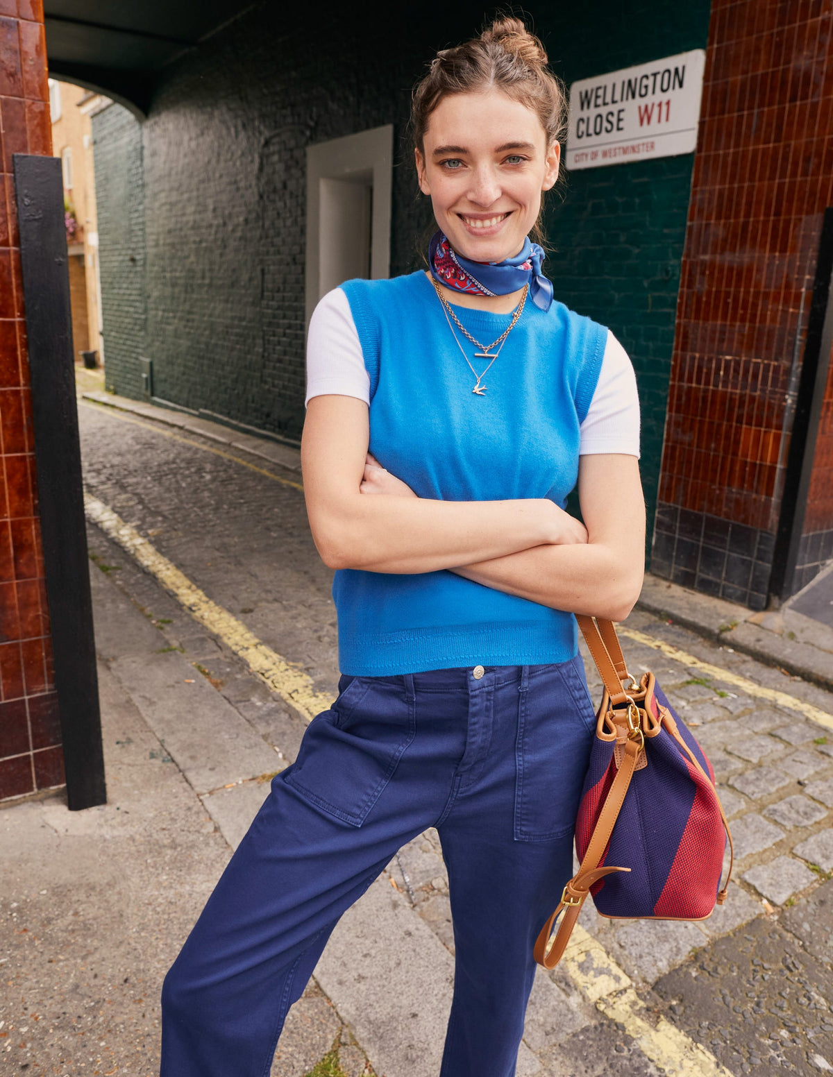 Eva Cashmere Tank-Cyan - Image 6