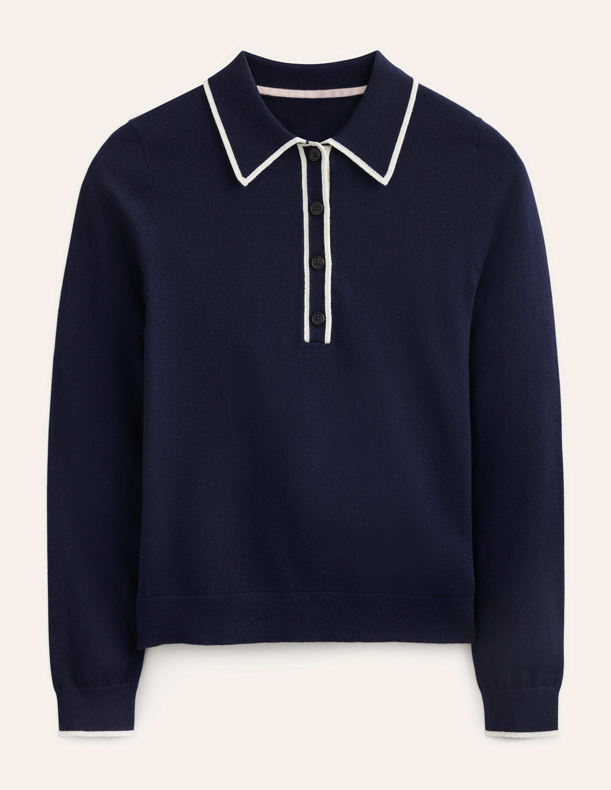 Estelle Henley Jumper-Navy - Image 5