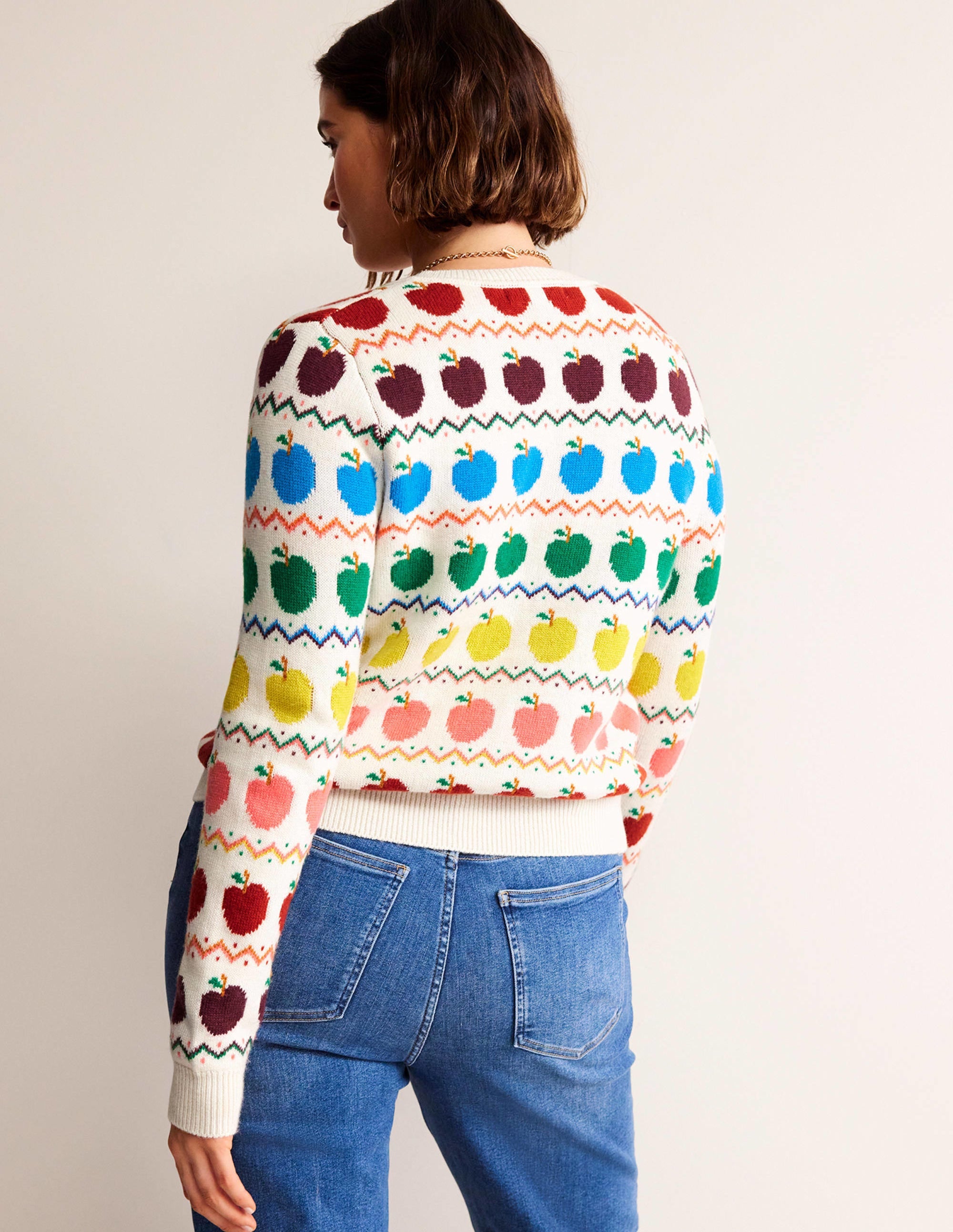 Edie Fair Isle Cardigan-Apple Fair Isle - Image 6