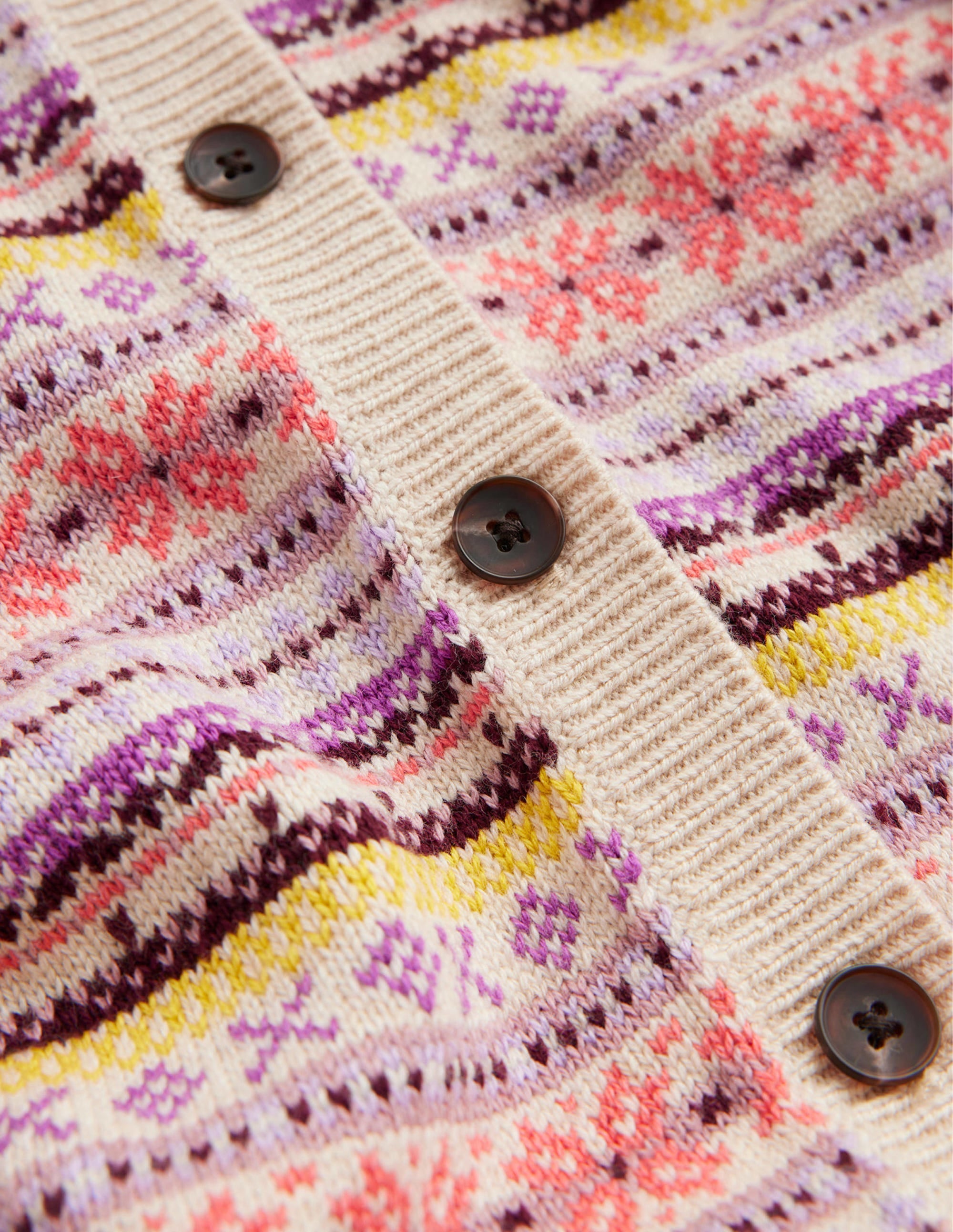Edie Fair Isle Cardigan-Chalky Pink Fair Isle - Image 8