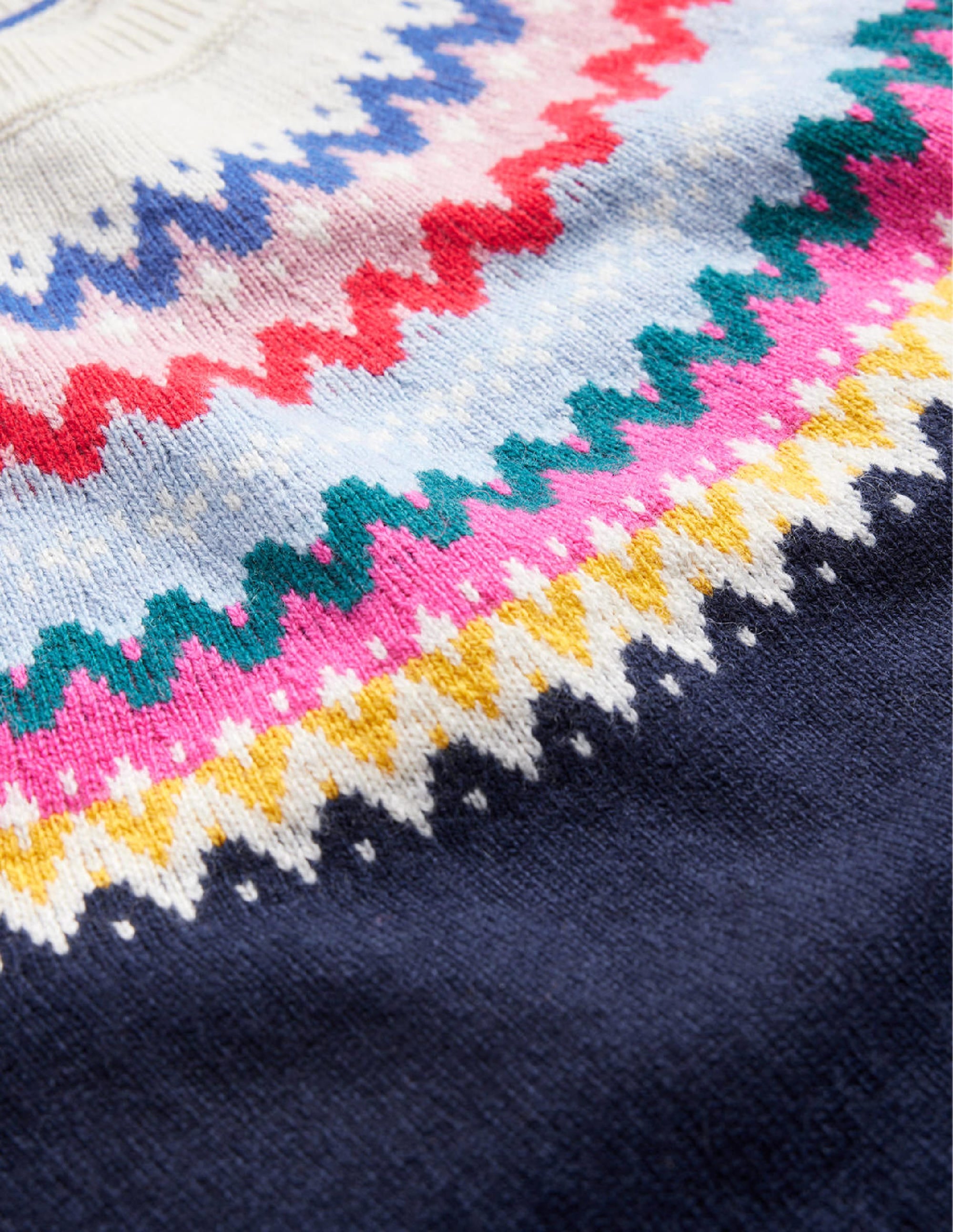 Edie Fair Isle Jumper-Navy Classic Fair Isle - Image 12