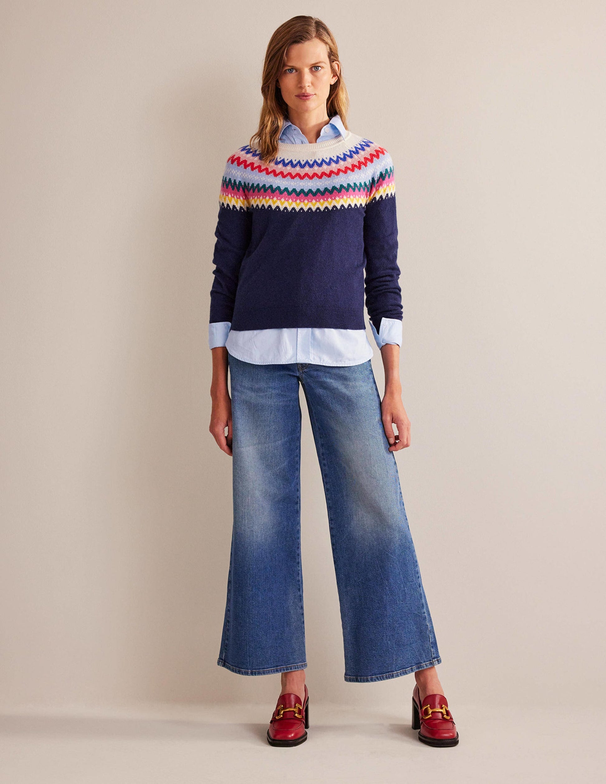 Edie Fair Isle Jumper-Navy Classic Fair Isle-5