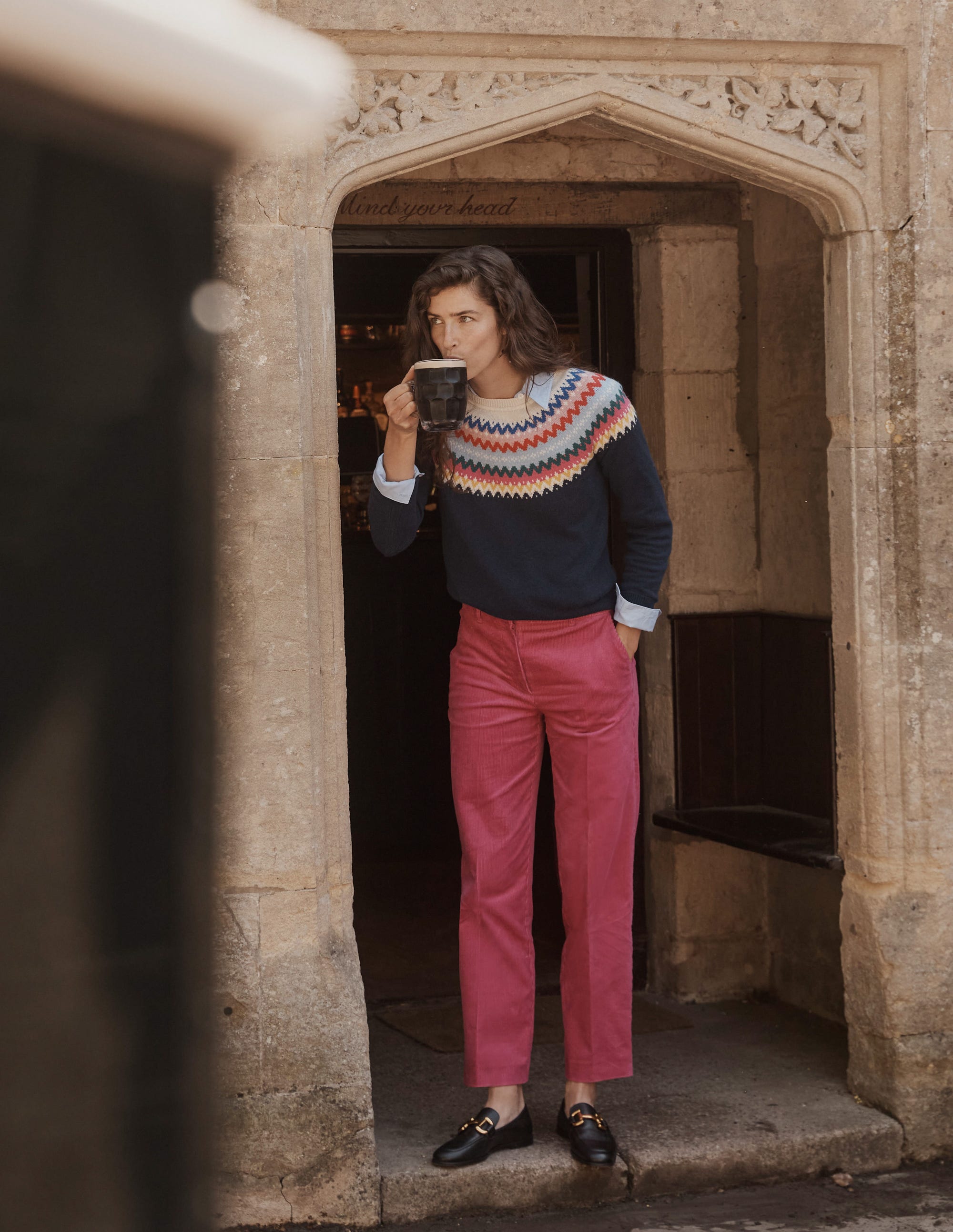Edie Fair Isle Jumper-Navy Classic Fair Isle - Image 9