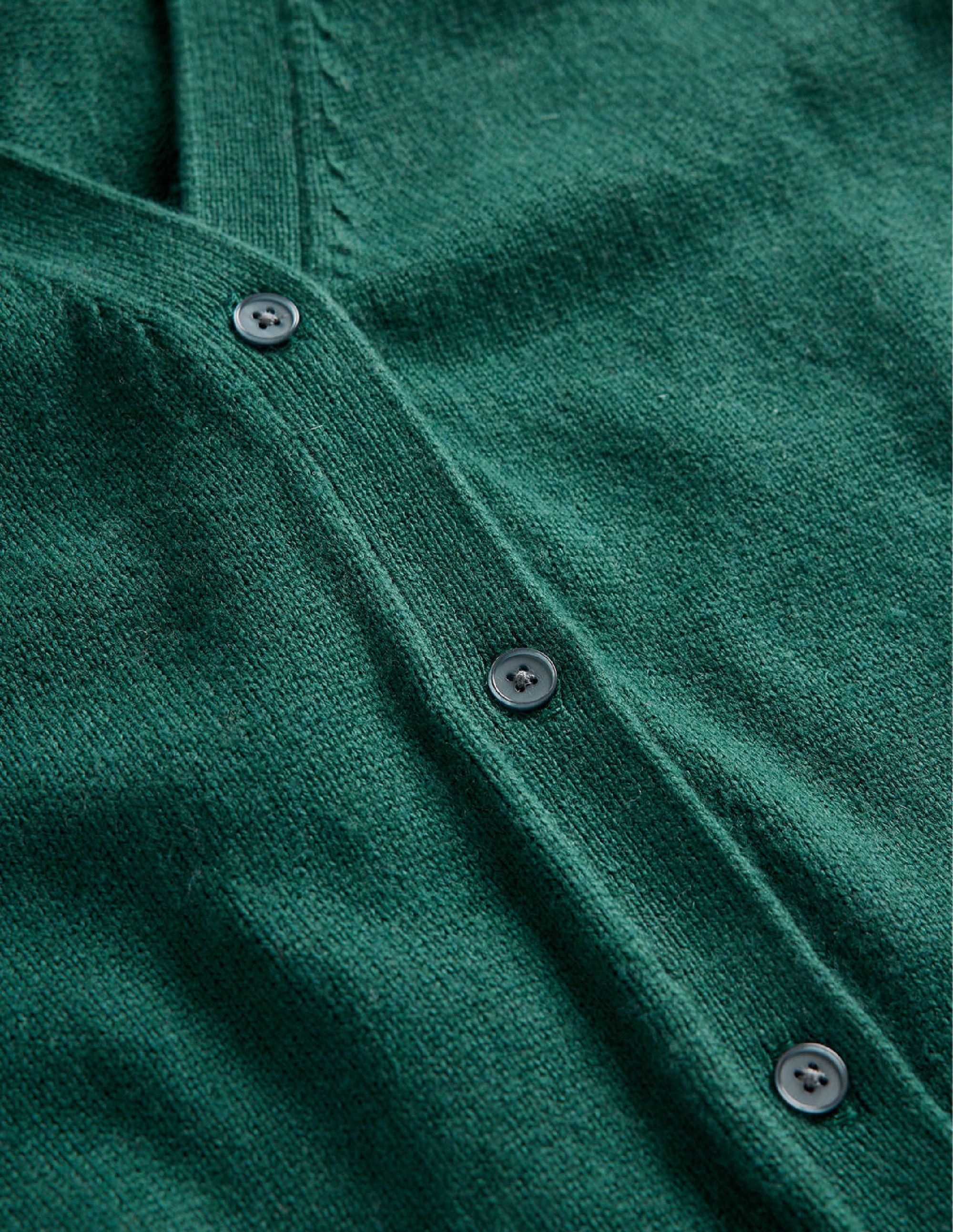 Pointelle Sleeve Cardigan-Emerald Night - Image 6
