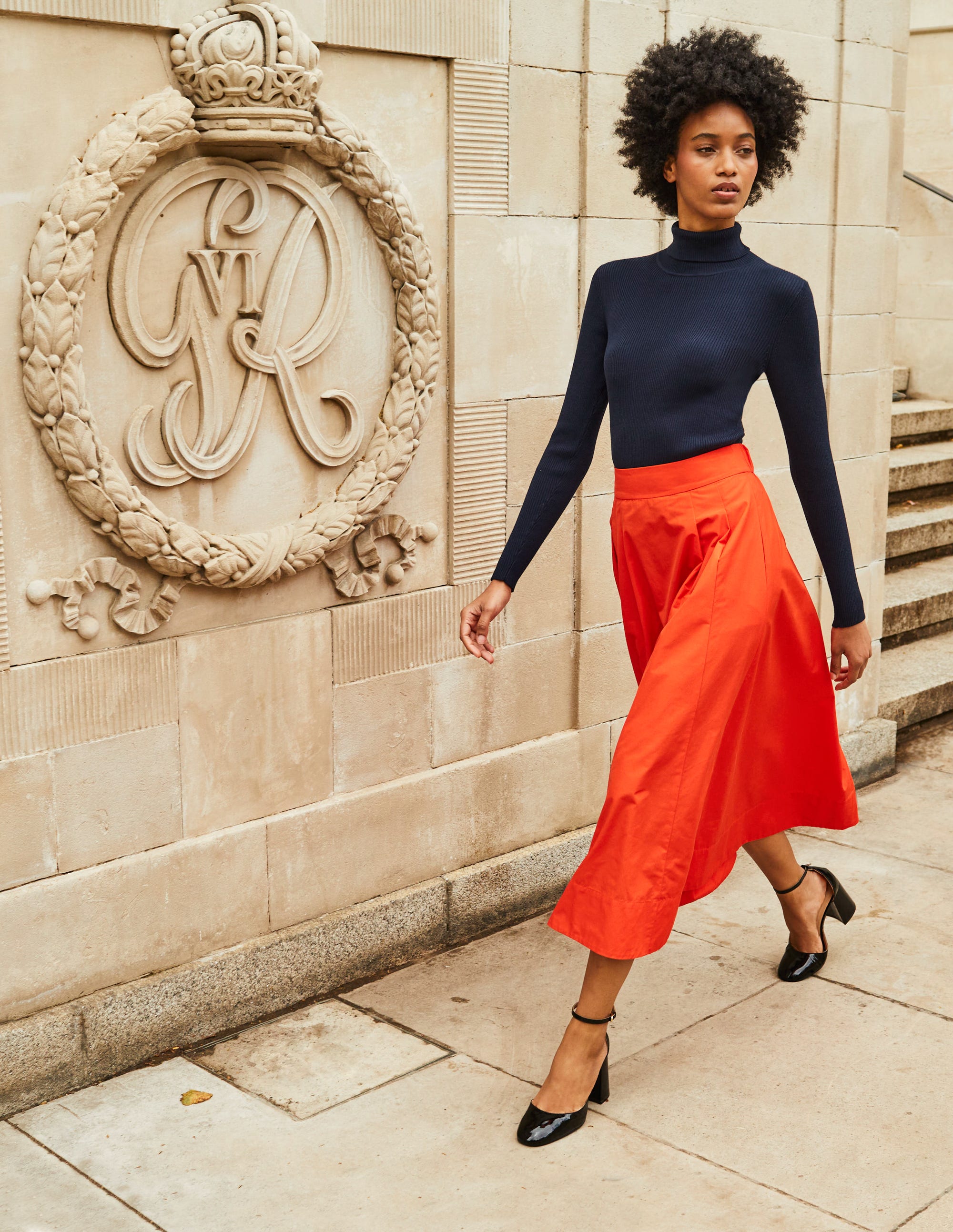Catriona Roll Neck Jumper-Navy - Image 6