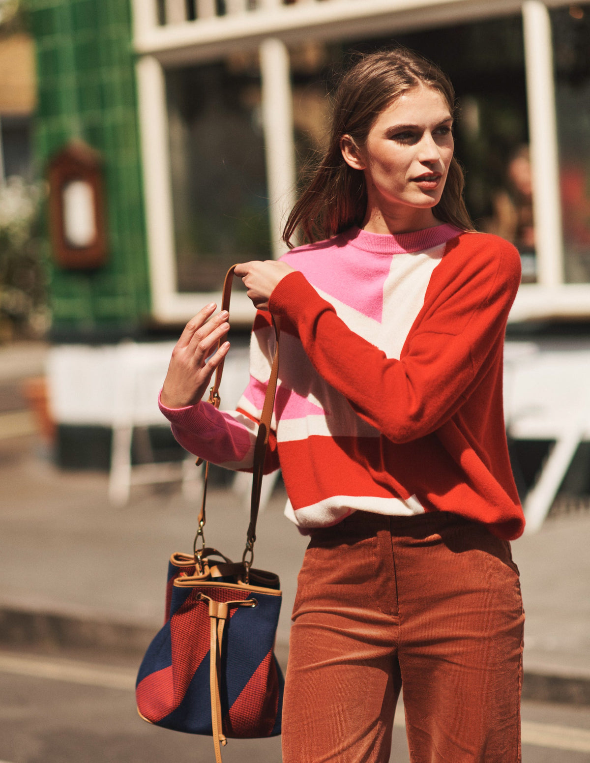 Lydia Cashmere Jumper-Cherry Blossom Melange-5