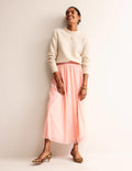 Tulle Full Midi Skirt-Pink