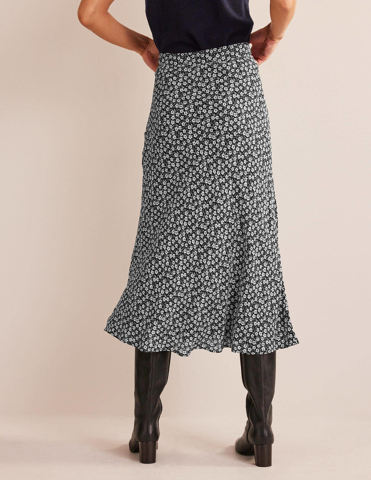 Cecelia Midi Skirt-Black, Petal Pop - Image 3