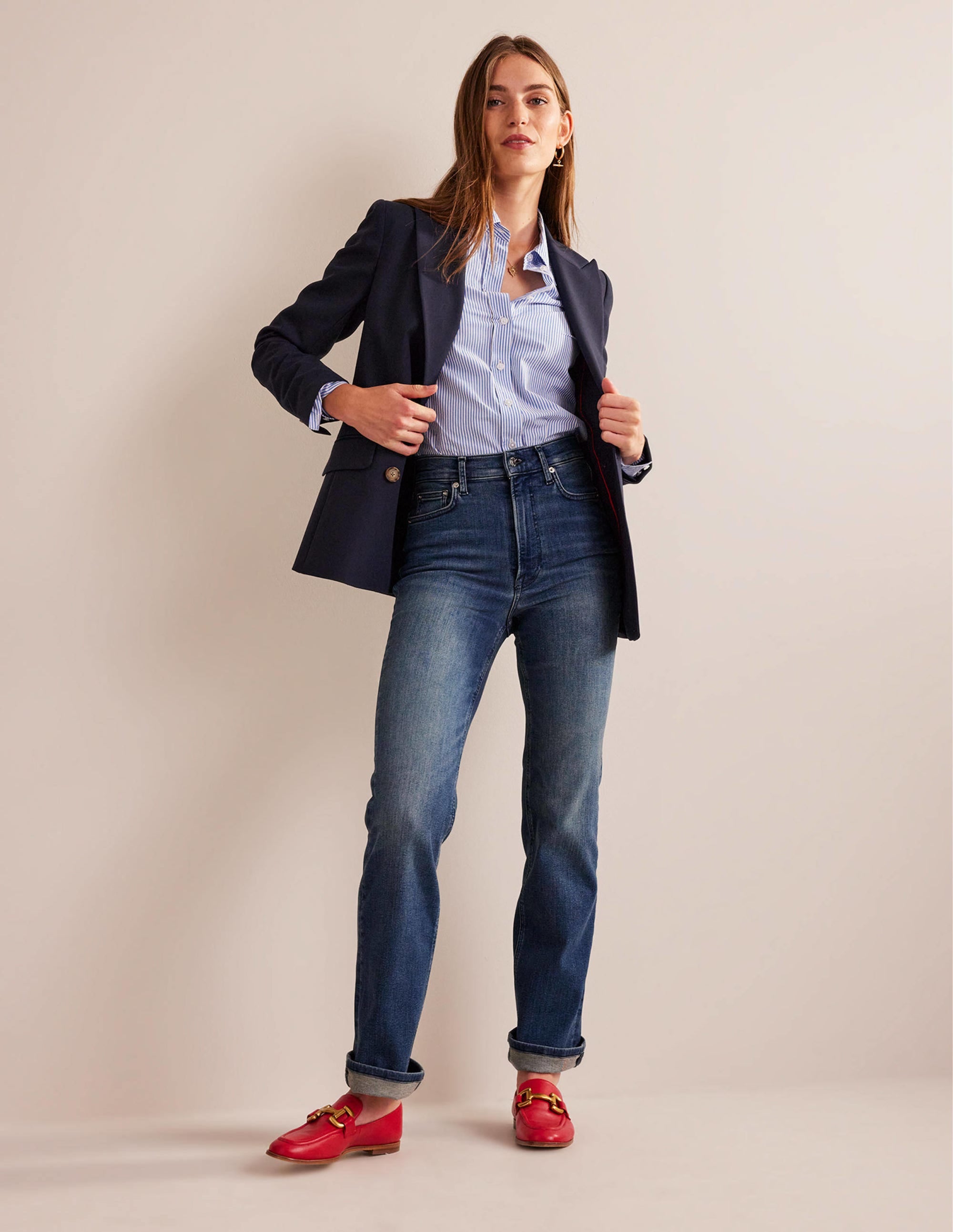 High Rise True Straight Jeans-Authentic Vintage - Image 1