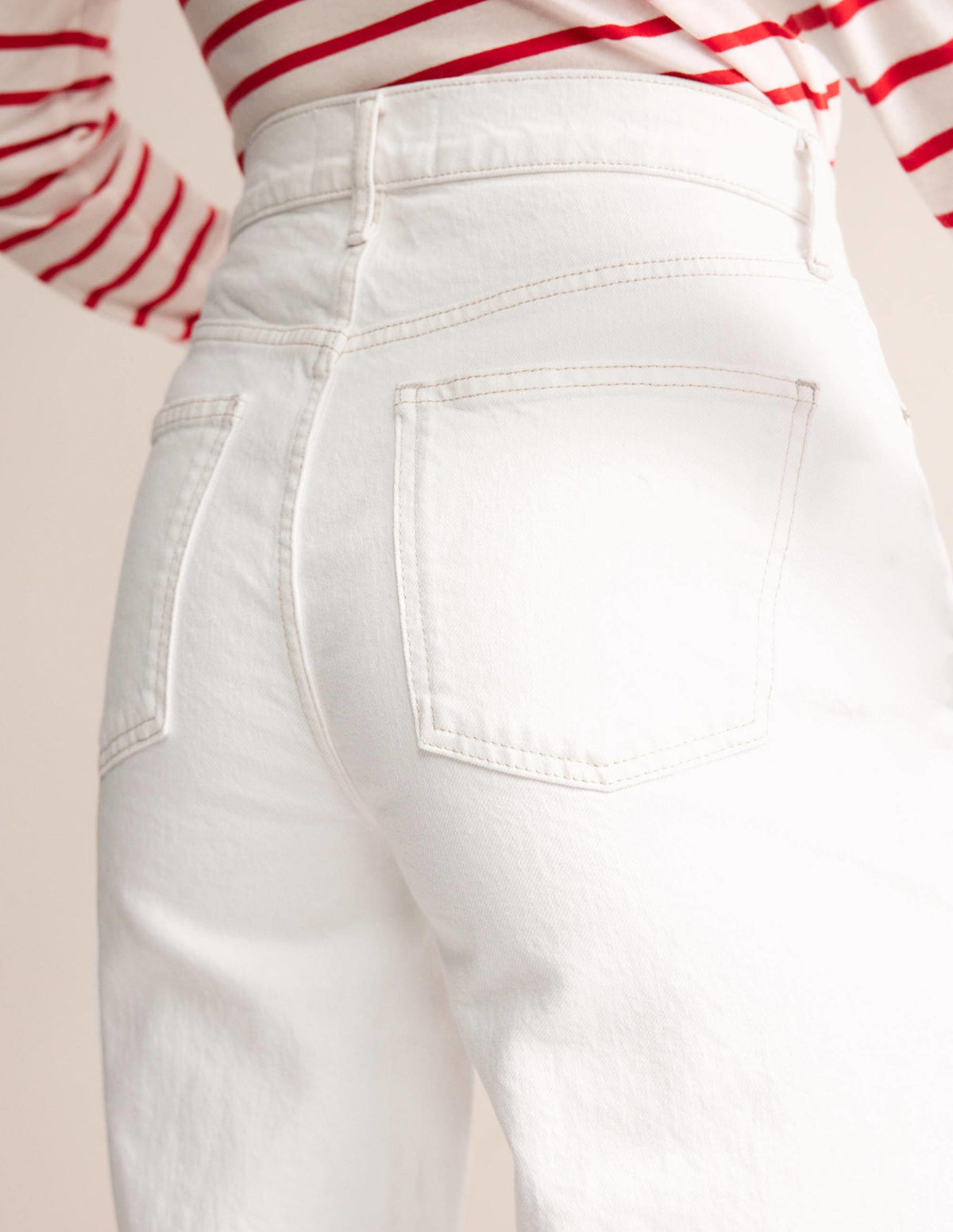High Rise True Straight Jeans-White - Image 2