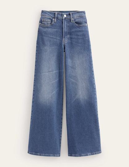 High Rise Wide Leg Jeans-Mid Vintage-12
