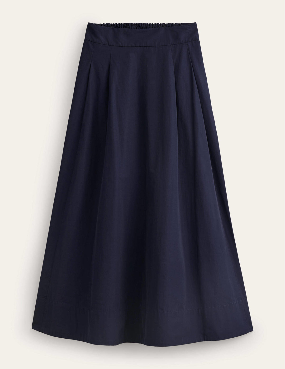 Taffeta Pull-on Midi Skirt-Navy - Image 7