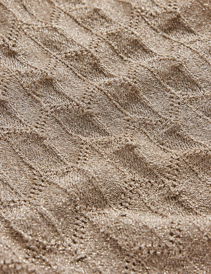 Knitted Beach Trousers-Metallic Stone-6