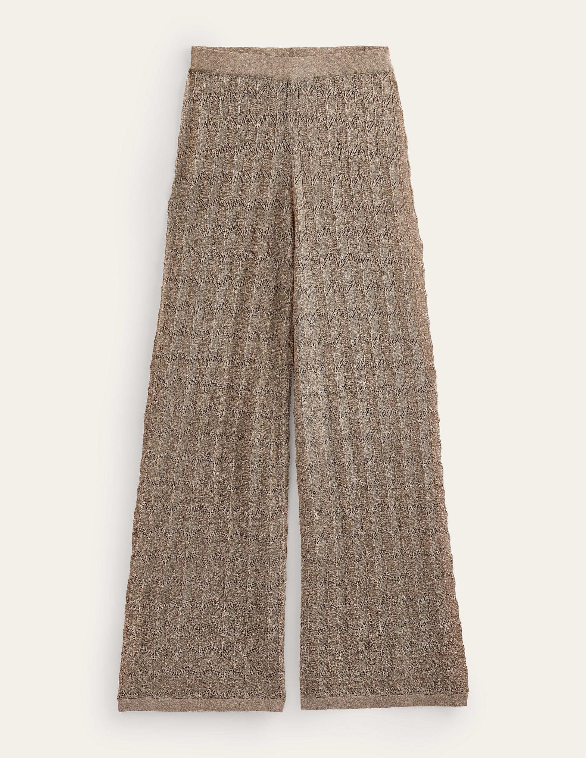 Knitted Beach Trousers-Metallic Stone-5
