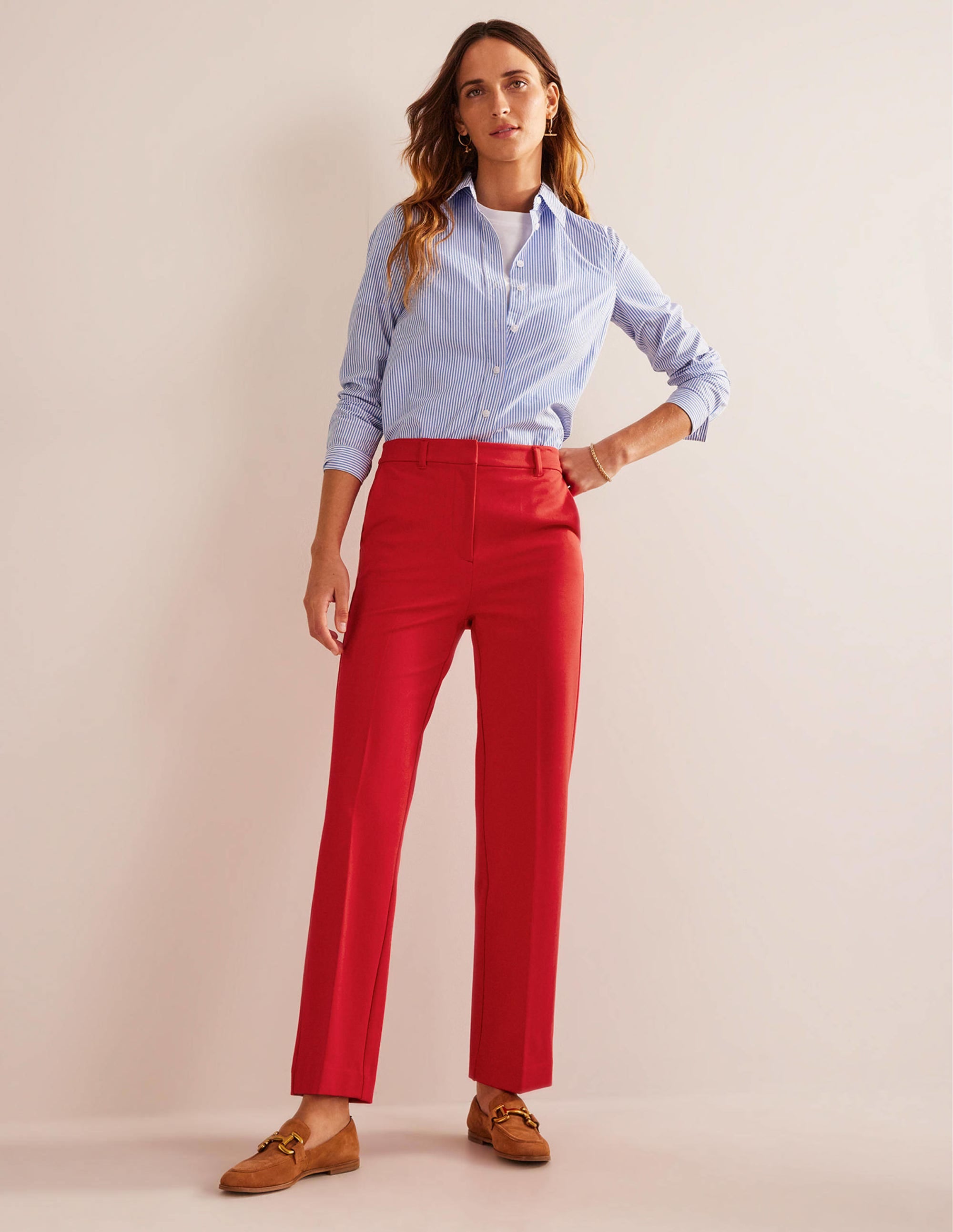 Pimlico Ponte Trousers-Hot Pepper - Image 5