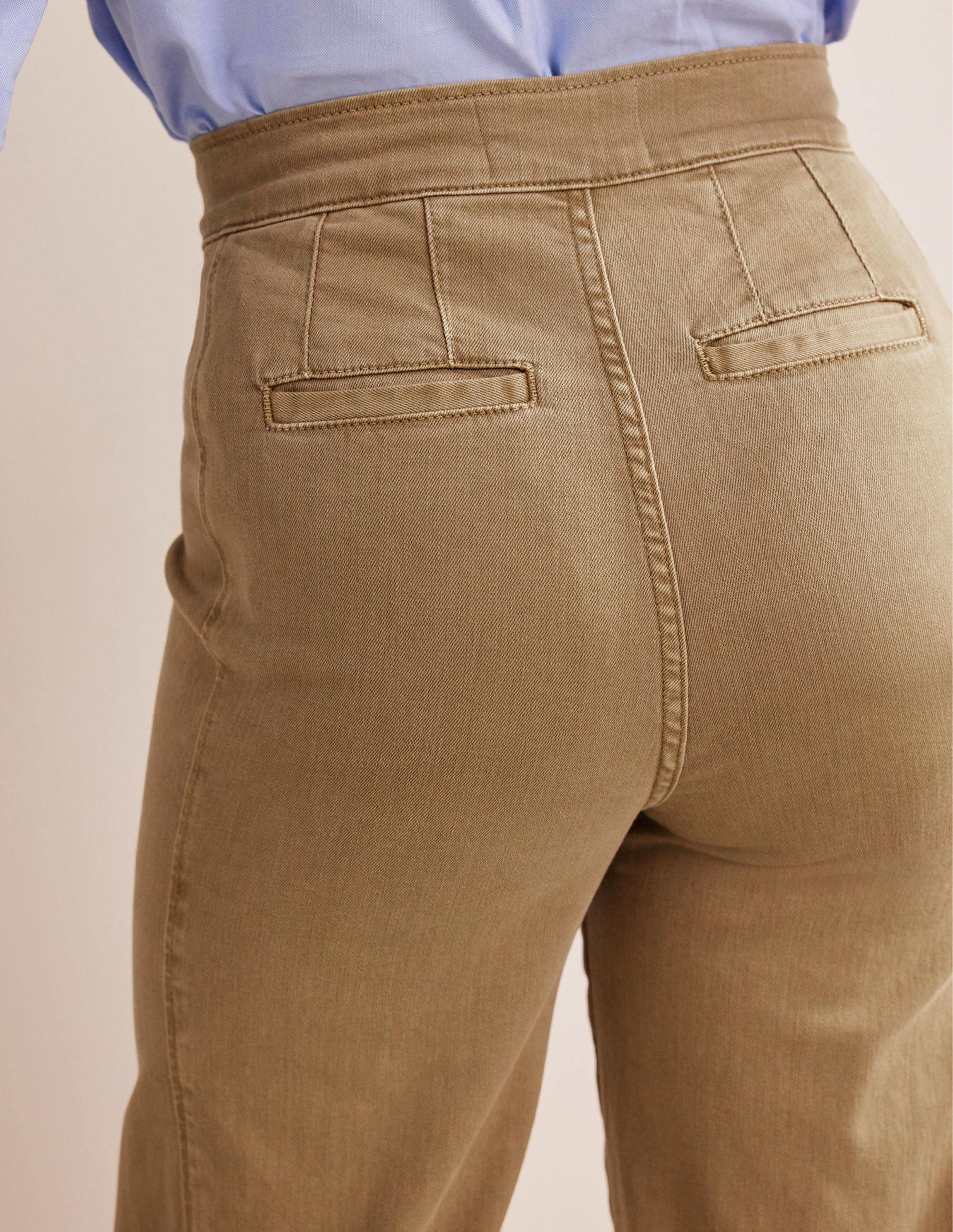 Sailor Wide Leg Trousers-Wheat - Image 2